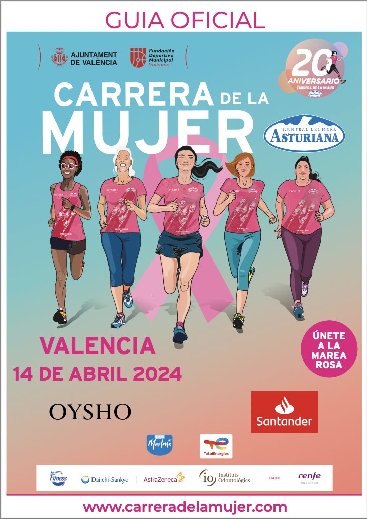 ¿Eres una de las 8️⃣0️⃣0️⃣0️⃣participantes de la #CarreraDeLaMujer de Valencia de este domingo? Ya puedes descargarte la revista oficial con toda la info sobre la carrera de este domingo a las 9h, la expo, el recorrido ℹ️drive.google.com/file/d/1oVRYPl…