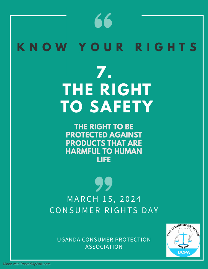 #KnowYourRights

Right to Safety 

Means right to be protected against the marketing & sale of goods/services, which are hazardous to life & property

#consumerprotection #ConsumerRights