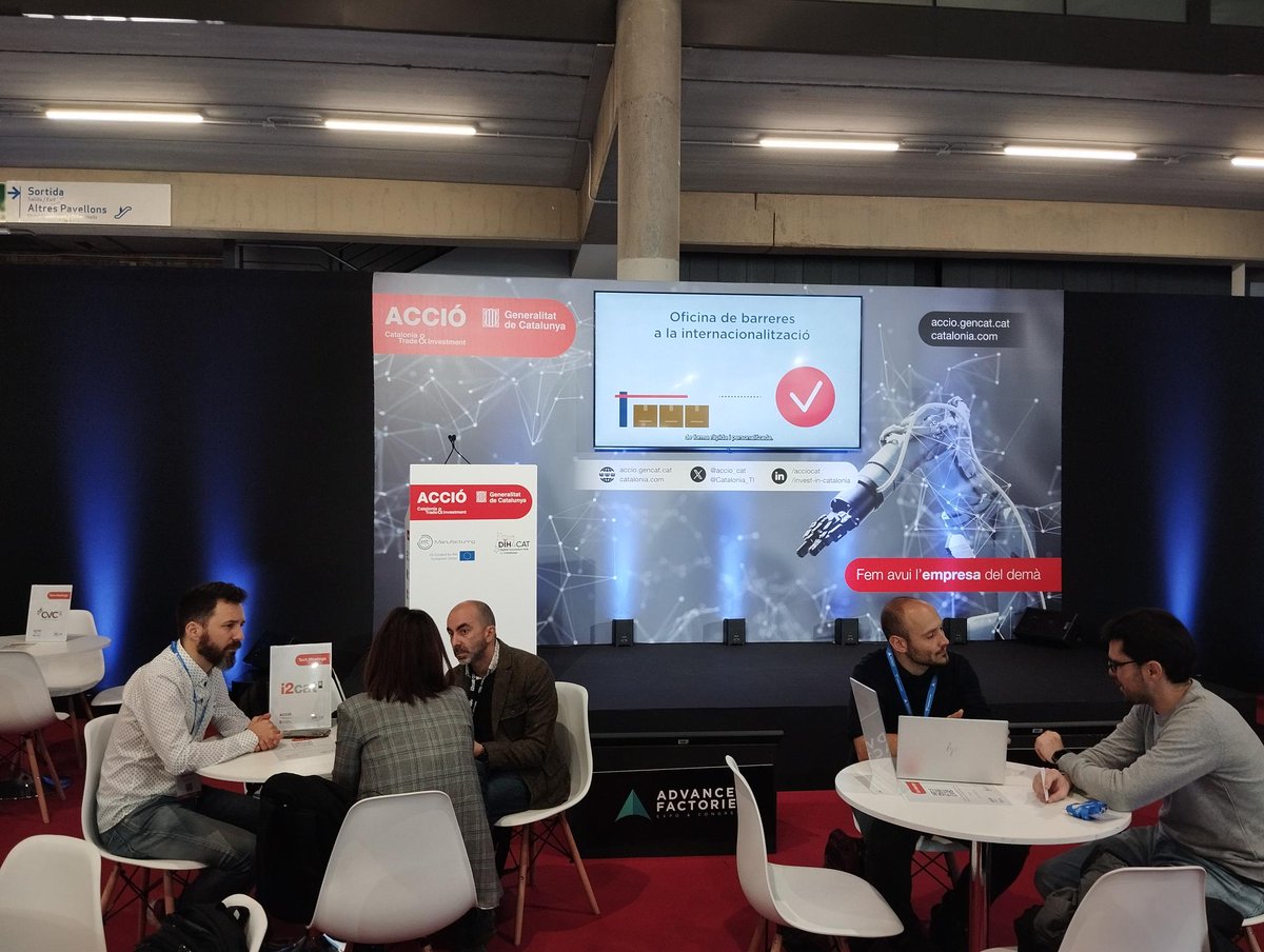 DIH4CAT's tweet photo. 🙌 Èxit de les @DIH4CAT #TechMeetings, dutes a terme aquest matí a @AdvanFactories!

🤝💡 Els experts del Digital Innovation Hub de Catalunya s'han reunit avui per tirar endavant nous projectes innovadors a través de tecnologies emergents, dins de l’Open Innovation @accio_cat. https://t.co/L1pFZniPqv