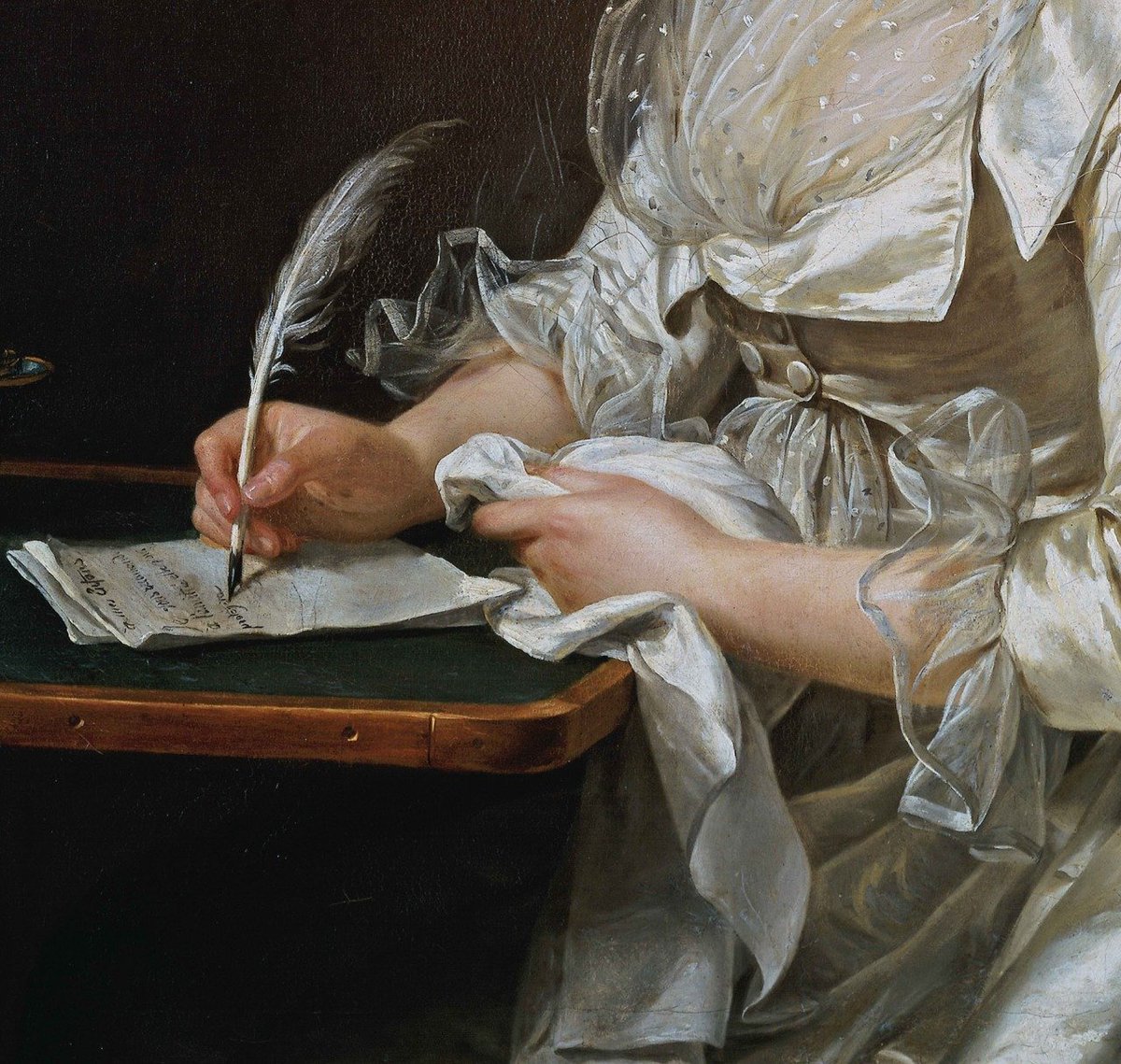 Portrait of a Woman (1787) (detail) - attributed to Adélaïde Labille-Guiard