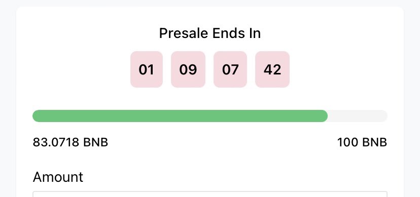 Trending at #12 on Pinksale currently! 

And only 1 day 9 hours left to go unless we hit our hard cap of 100 BNB, which you can see is almost met.

Don’t let this GOAT get away!
🐐🐐🐐🐐🐐🐐🐐🐐🐐🐐

pinksale.finance/launchpad/0x52…

#BNB #BSCGemsAlert #Crypto