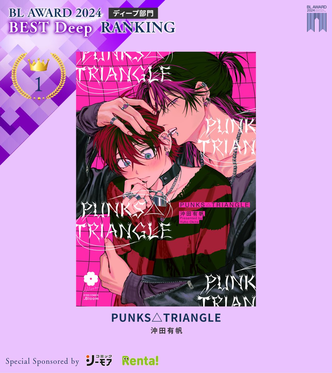 #BLアワード2024 👑
#ディープ部門

🥀𝗕𝗘𝗦𝗧 𝗗𝗲𝗲𝗽🥀
✨🏆 第𝟭位🏆✨
『PUNKS△TRIANGLE』#沖田有帆
(#PUNKSTRIANGLE)

🗨️推しのギャップに悶絶！
キケンな服飾ラブ⛓️💗

🔽2位以降の結果をみる👀
chil-chil.net/blAwardRank/y/…
#BLAWARD2024