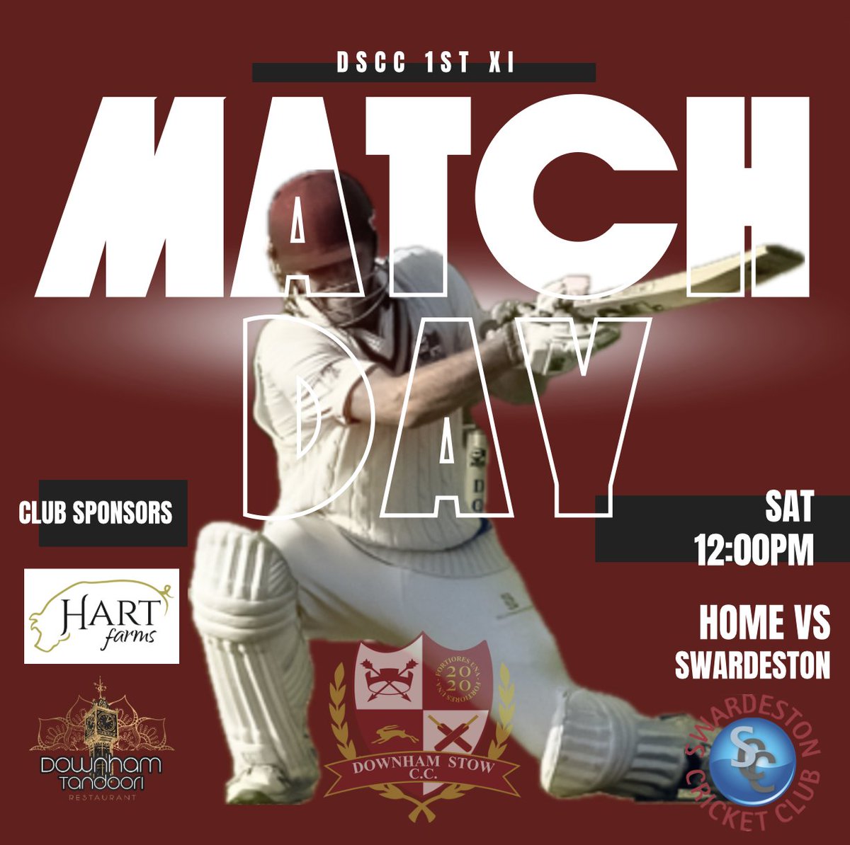 DownhamStowCC's tweet photo. Cricket is BACK this weekend

Saturday:
The 1st team will be hosting @SwardestonCC at Stow Hall. Match starts at 12pm
A mixed 3rd/4th XI will be heading to @ClubMundford  for a 12.30 start.

Sunday:
Sunday XI will be hosting Mundford at Stow Hall for a 1pm start! https://t.co/emhvVxJEvi