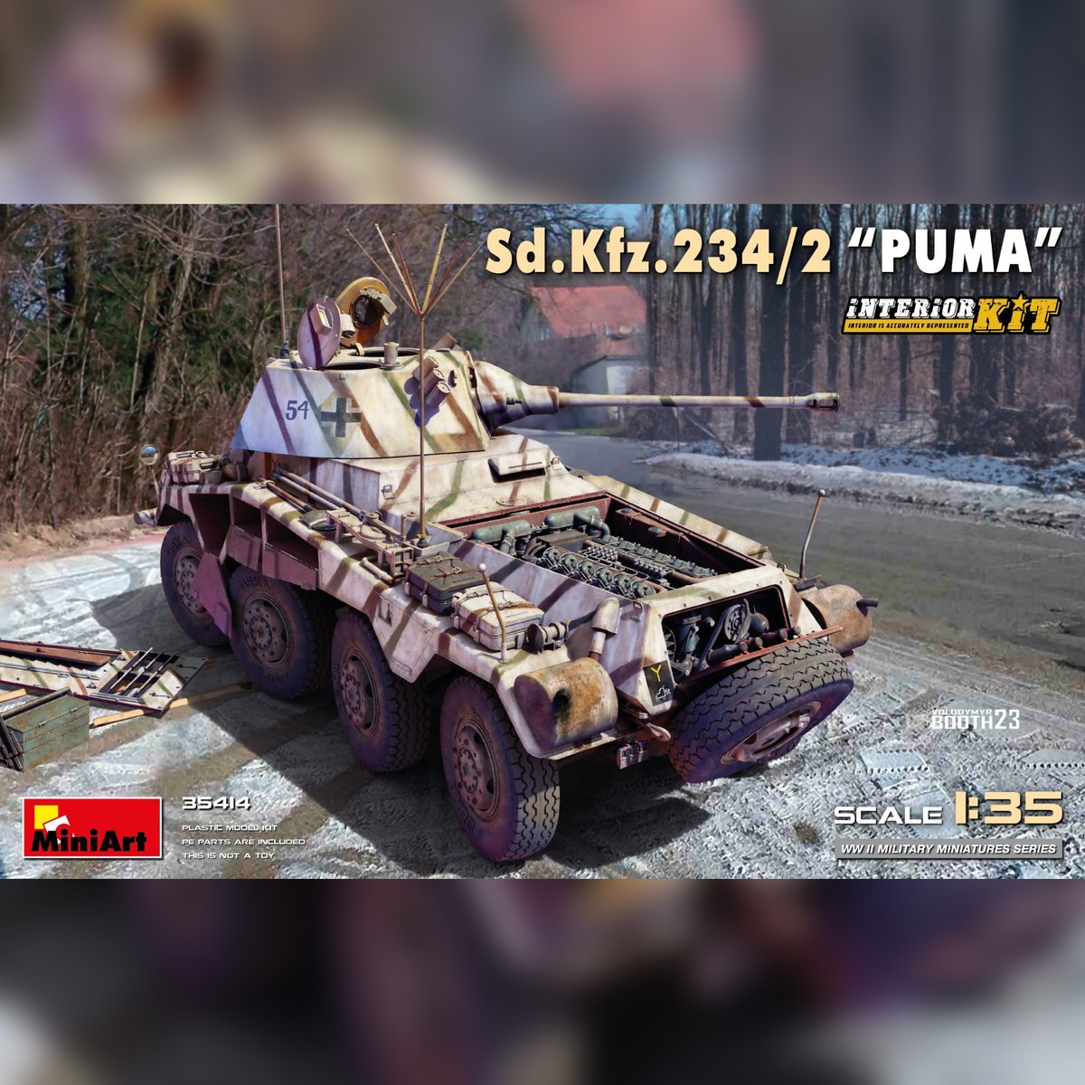 😍NEW PHOTOS OF BUILD UP KIT: 35414 SD.KFZ.234/2 PUMA. FULL INTERIOR. If you want to see more visit our Facebook or Instagram account! instagram.com/miniart_models/