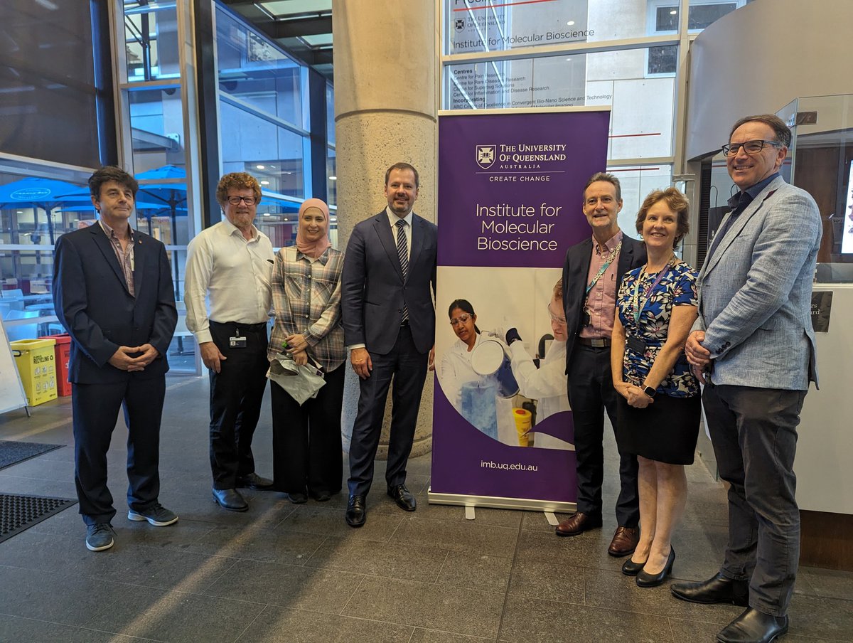 Many thanks to the Minister for Industry and Science Hon Ed Husic MP for taking time from his busy schedule to see some of the great work being done at @IMBatUQ....