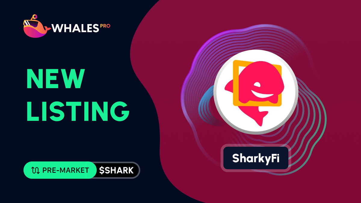 Pre-Market Listings: @SharkyFi $SHARK We are delighted to announce the re-listings of $SHARK on our Pre-Market. Any filled orders you previously placed will be carried forward through to the settlement phase. Trade $SHARK allocations now on Whales Pro: pro.whales.market/pre/Solana/SHA…