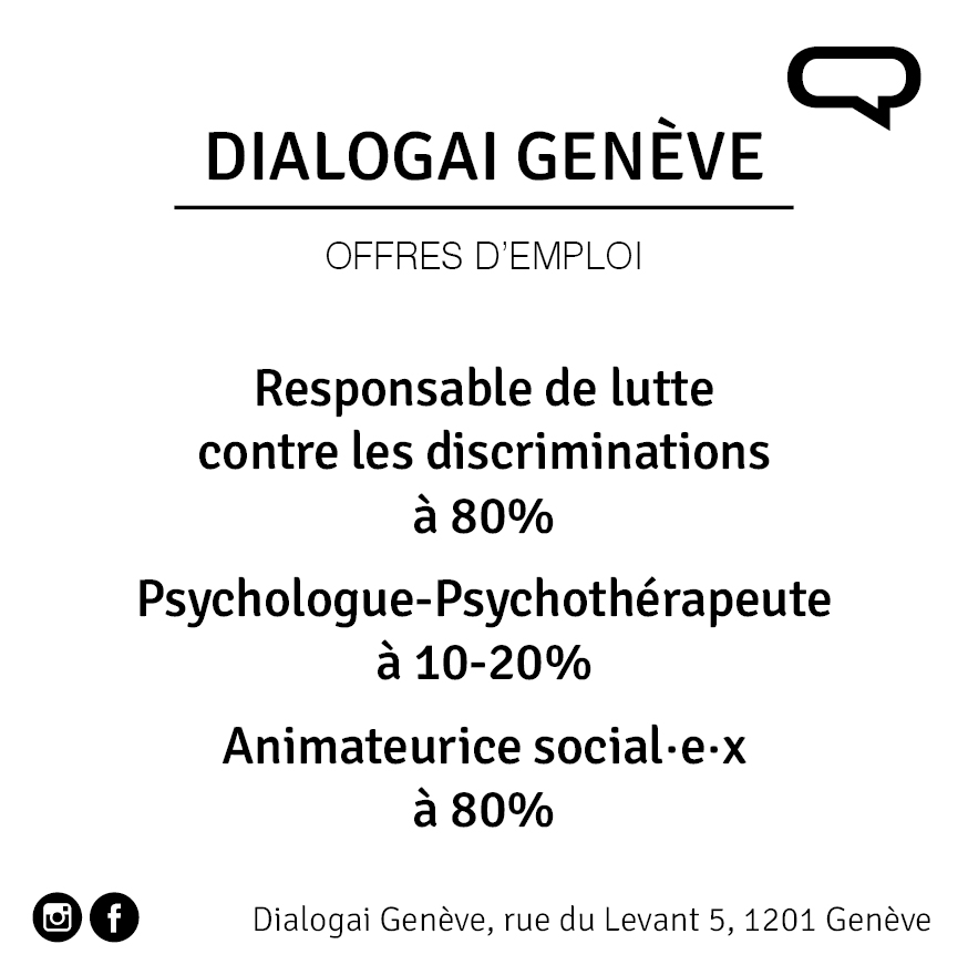 🌈 Rejoignez notre équipe! 🌟 Dialogai étend ses activités et propose pas moins de 3 offres d'emploi ! Que ce soit dans la lutte contre les discriminations, à Checkpoint ou encore au Refuge , en nous rejoignant, vous nous aiderez à promouvoir l'égalité: dialogai.org/category/offre…