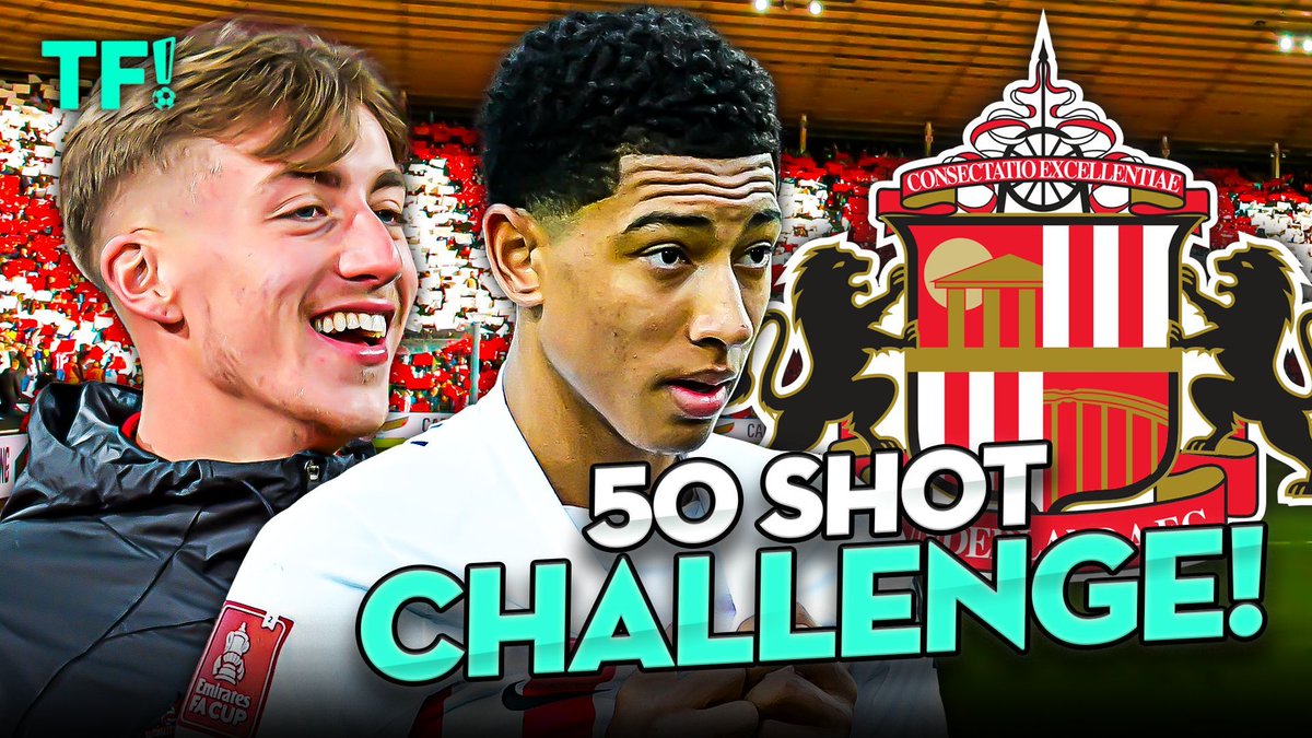 🚨 50 Shot Challenge vs @SunderlandAFC! Watch here: buff.ly/4auDtDo @willbrazier takes on Jobe Bellingham and Jack Clarke! @EASPORTSFC