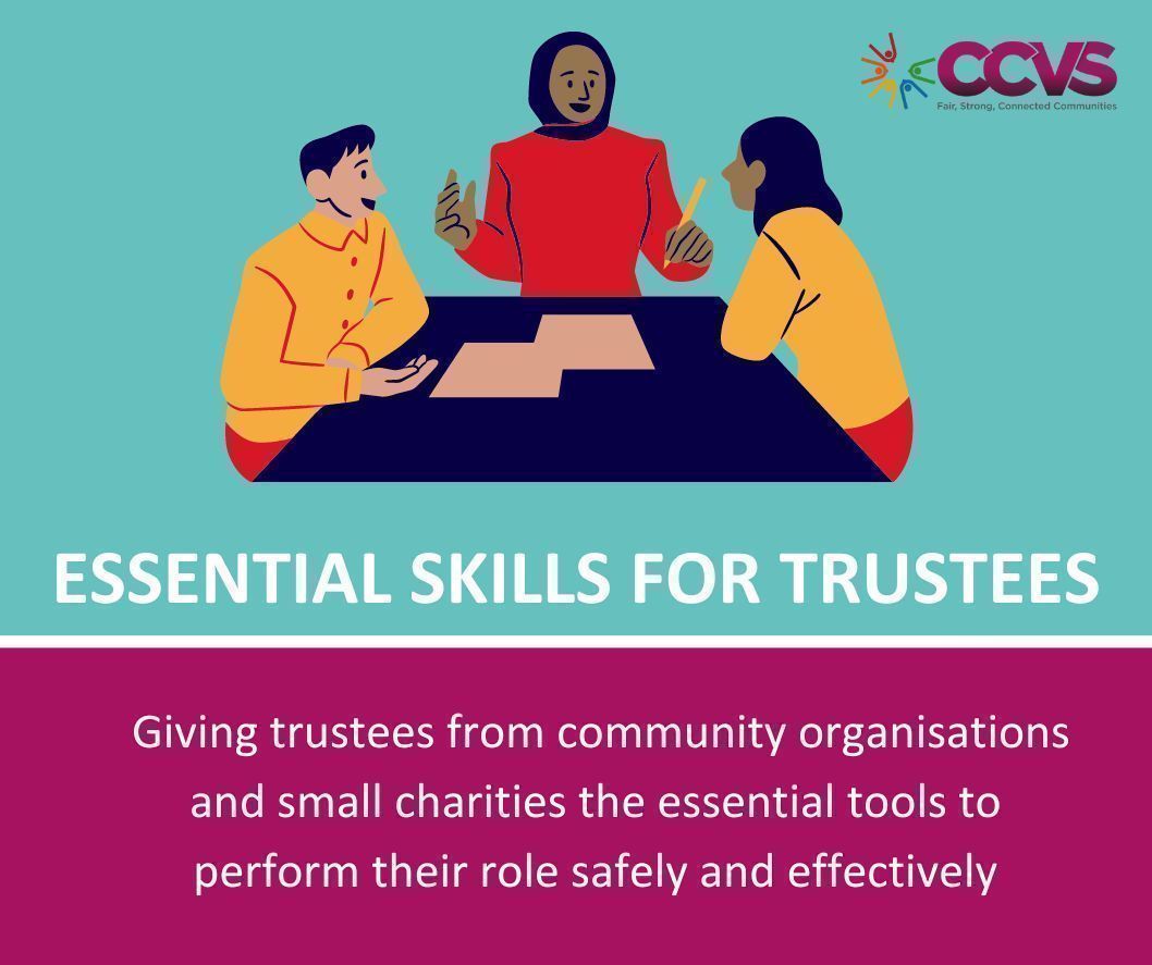 Essential Skills For Trustees training Pt 1 Thurs 18th April 12 - 2pm Pt 2 Thurs 25th April 12 - 2pm Aimed at giving trustees from community organisations and small charities the essential tools to perform their role safely and effectively. Book: buff.ly/49HC9wI