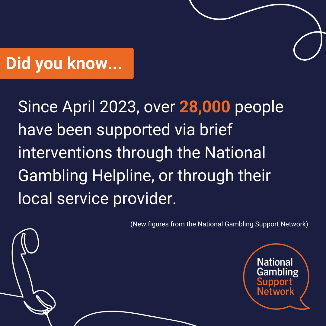 In the past year, over 28,000 people have reached out to the National Gambling Helpline for free, confidential, personalised support. Tap the link in the thread to learn more about the effectiveness of the Helpline ⬇️