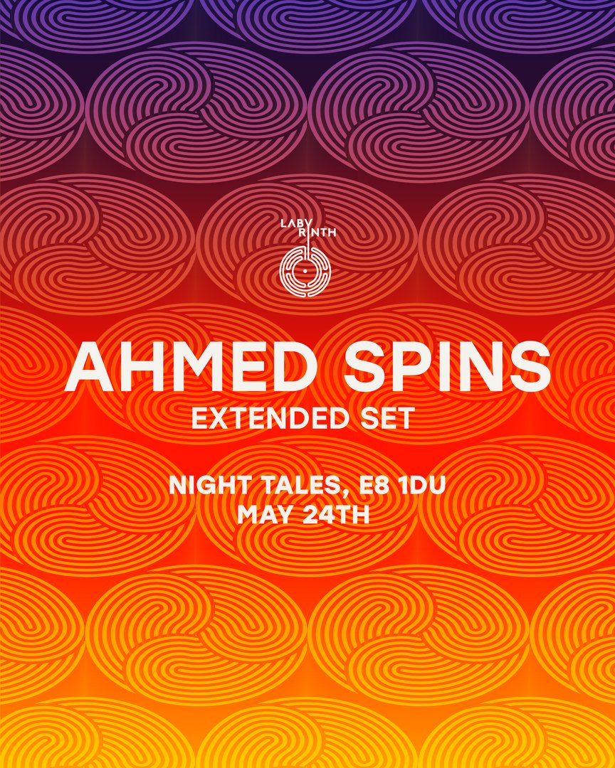 Ahmed Spins, the mastermind behind 'Anchor Point' lands at East London's Night Tales this May 24th for an extended set that will span uplifting grooves, energetic beats, dreamy tunes, and captivating rhythms. Pre-sale goes live on April 16th, at 12 pm 👉 labyrinthevents.com/ahmed-spins