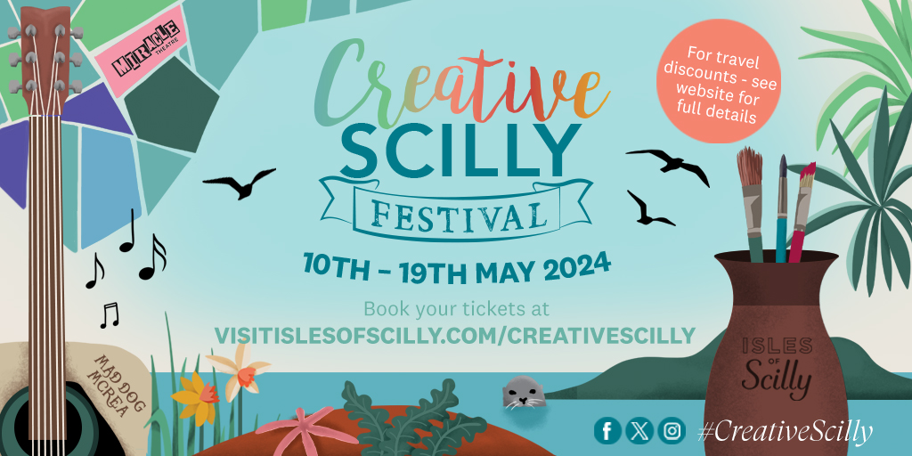 Experience the magic of music, comedy, theatre, storytelling, visual arts set within an island backdrop this May. Get 10% off travel! Book tickets here 👉 bit.ly/CreativeScilly… #creativescilly #scilly #islesofscilly #artists #island #openstudios #livemusic #theatre @IOSTravel
