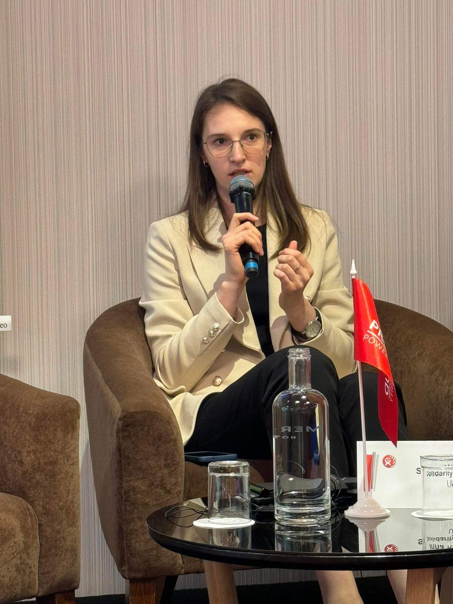 On April 10, <a href="/SolidarityCntr/">Solidarity Center</a> program officer <a href="/IKudinska/">Inna Kudinska</a> spoke at the panel session 'Labor Law and Policy Development in #Ukraine' during the BWI Ukraine #Reconstruction Conference in #Warsaw. <a href="/BWIglobal/">BWI Global Union</a>