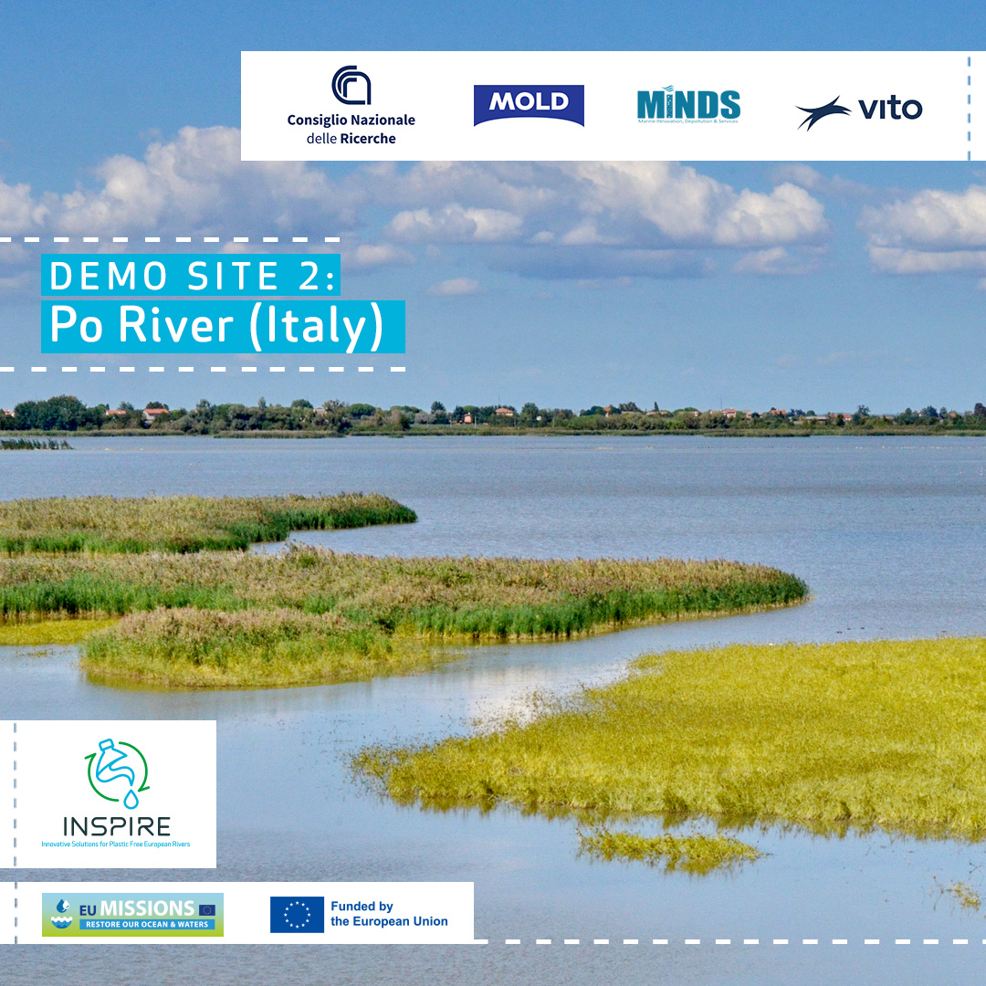 Presenting 8⃣ INSPIRE demo sites! 2/8 🌊Po River🌊 The longest Italian river which covers N-Italy & areas of intensive industrial & agricultural activities. 🆘 Plastic litter accumulation ❗️ 🎯 Retention & collection technologies & actions ➡️ inspire-europe.org/locations