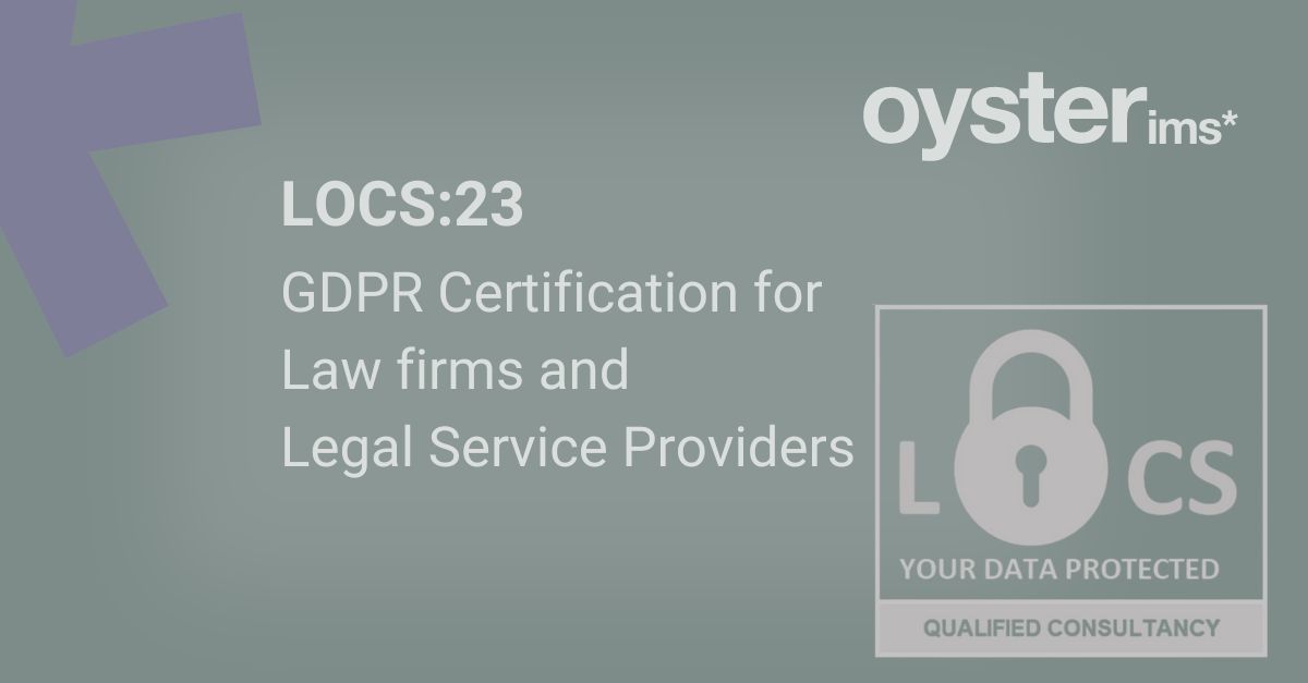 LOCS:23, the ICO-approved official GDPR certification scheme, proves that your firm has all the required GDPR policies, processes and training in place. #GDPR #LegalCompliance buff.ly/4aqcl8N