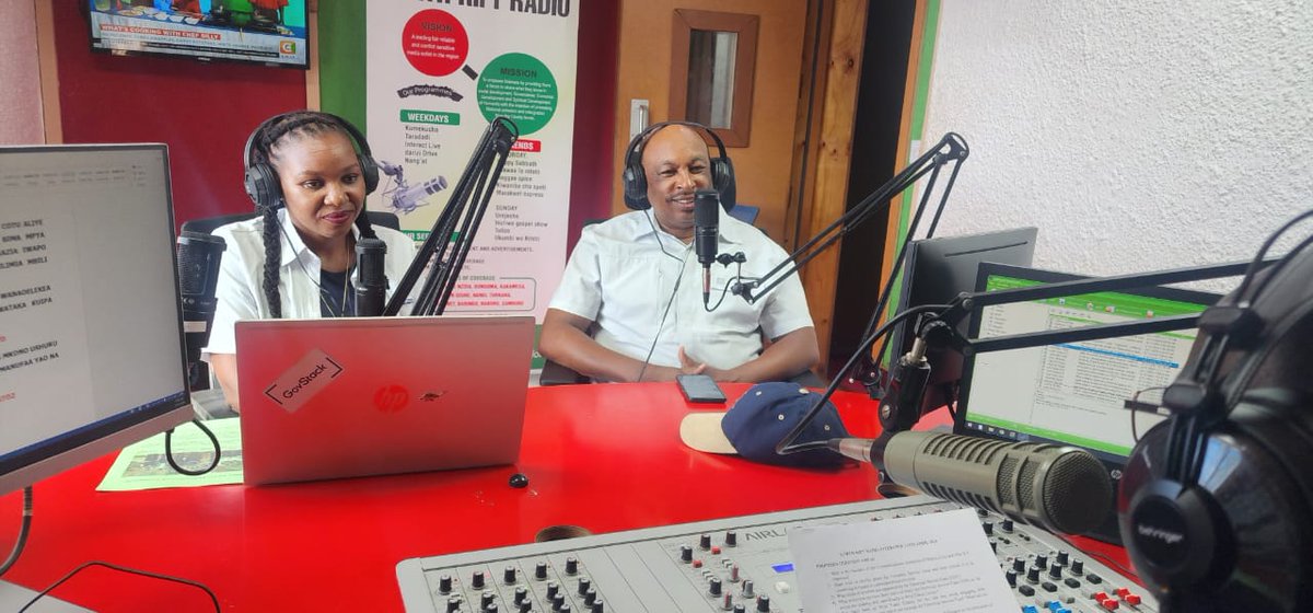 CA_Kenya's tweet image. Earlier in the day, team CA led by Mr. Erick Kiraithe and Ms.Ruth Kariuki at @northriftradio in Kapenguria town, where they had extensive engagements on the transformation brought about by mobile network connectivity in West Pokot County deployed thro' #UniversalServiceFund.