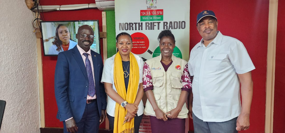 Earlier in the day, team CA led by Mr. Erick Kiraithe and Ms.Ruth Kariuki at @northriftradio in Kapenguria town, where they had extensive engagements on the transformation brought about by mobile network connectivity in West Pokot County deployed thro' #UniversalServiceFund.