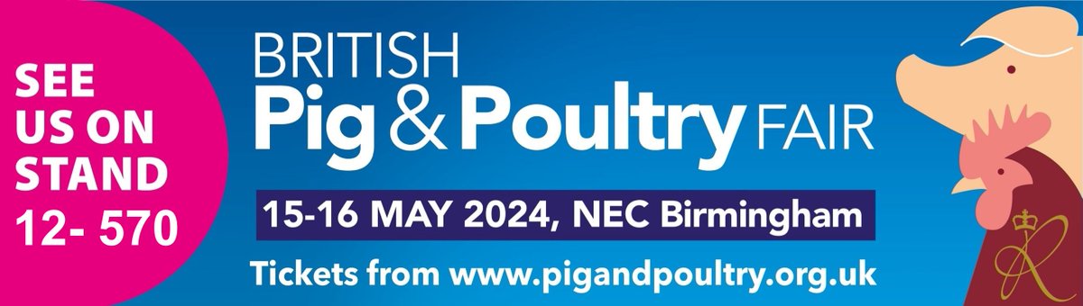Heading to the Pig and Poultry fair next month? 

Head on over to our stand, 12 - 570, to meet &amp; have a chat with our team!  

Book your free ticket here: pigandpoultry.org.uk
