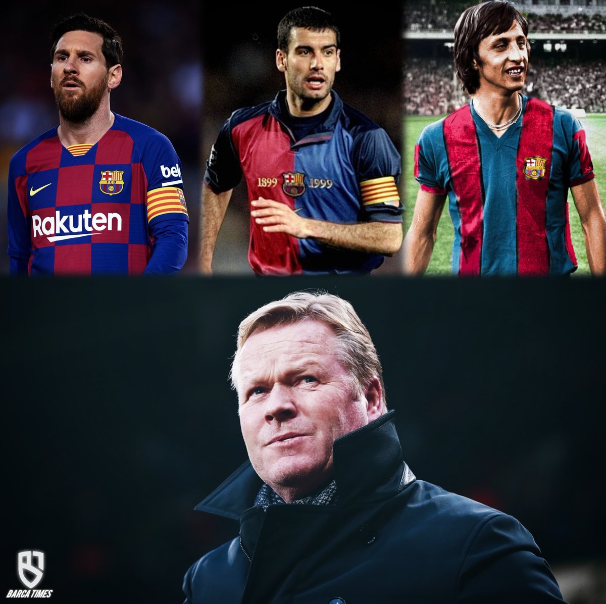 🚨🎙️| Koeman: 'There are 3 people that represent the Barça DNA. Johan Cruyff, Pep Guardiola and Lionel Messi. With Messi you don't even need to talk about DNA because he's the greatest of all time.' #fcblive