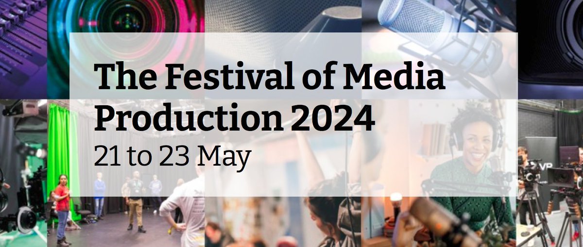 Come and join us for the Festival of Media Production @bournemouthuni between 21-23 May. Meet top TV execs, the brightest media talent, and enjoy workshops from ARRI, Sony, Molinaire and much more! OPEN to all & FREE to attend. For more information go to: tinyurl.com/mpf3mt44