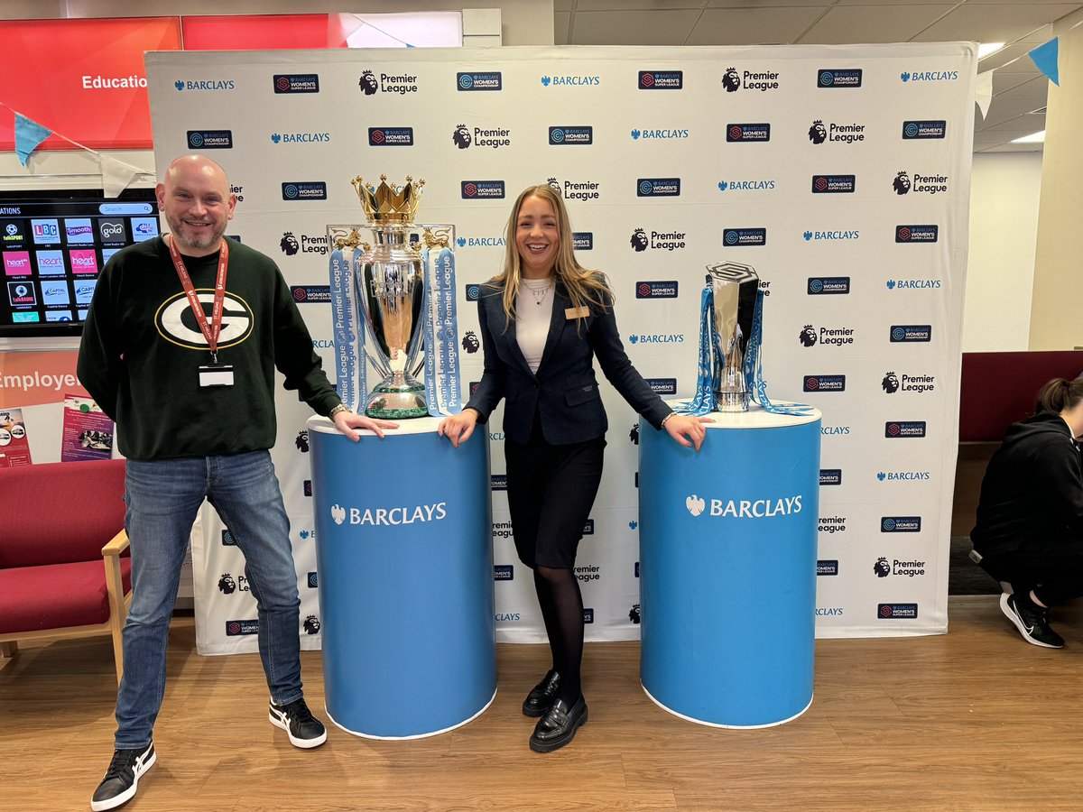 🏆 Our Easter Family Fun Day in partnership with @BarclaysUK is in full swing. Call into our Ways to Work Centre based in @ChurchSquareSC and have your photo taken with the @premierleague and @BarclaysWSL trophies. On until 3:30pm today.