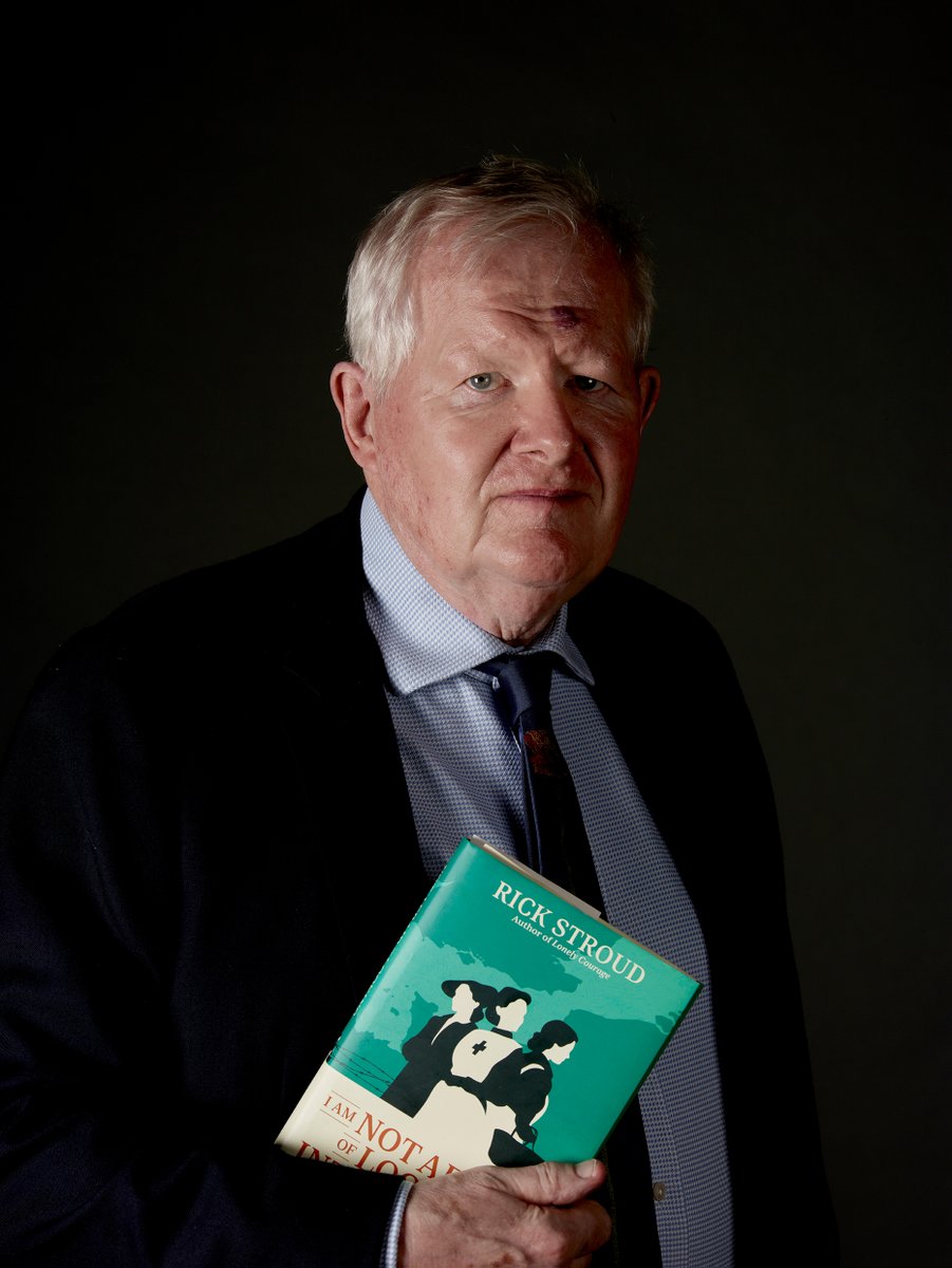 Rick Stroud at The Oldie Literary Lunch with his latest book on SEO ladies 'I'm Not Afraid Of Looking Into The Rifles' #rickstroud photo by @neilspencephoto @OldieMagazine sponsored by @noblecaledonia