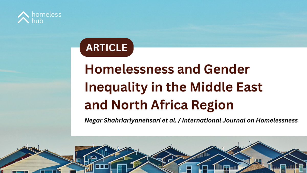 While #homelessness is gendered globally, this article demonstrates how in regions where gender inequality is greater, women and gender-diverse people will be more disproportionately impacted by homelessness: bit.ly/4aMt3Pv #WomensHomelessness