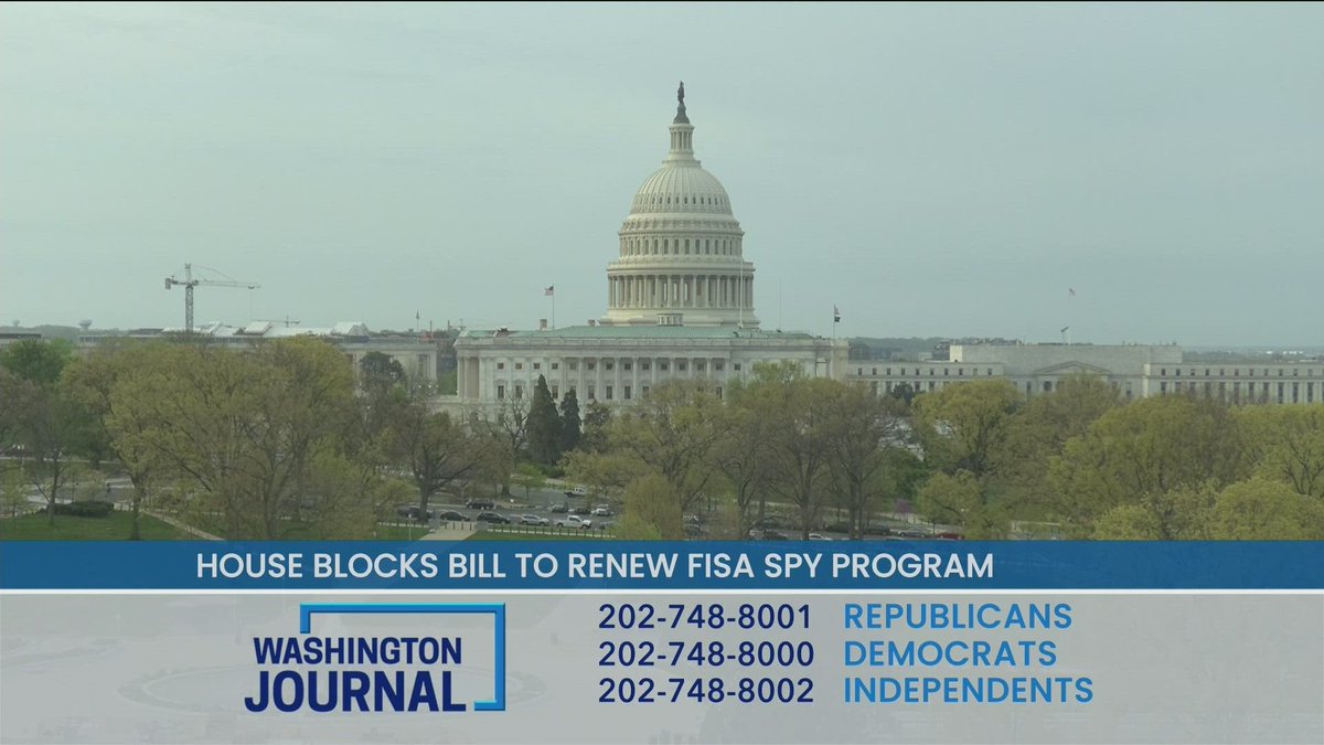 The House of Representatives blocks bill to renew FISA spy program Join the discussion: tinyurl.com/msnb6m66