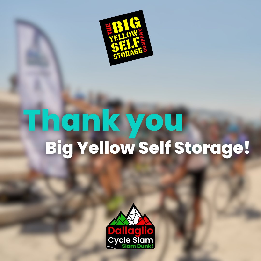 An event the size of Cycle Slam would not be possible without support from our fantastic partners 🤝 Thank you to the team at Big Yellow Self Storage for sponsoring Cycle Slam once again by providing us with a safe space to store everything we need for this final Slam Dunk!🙏