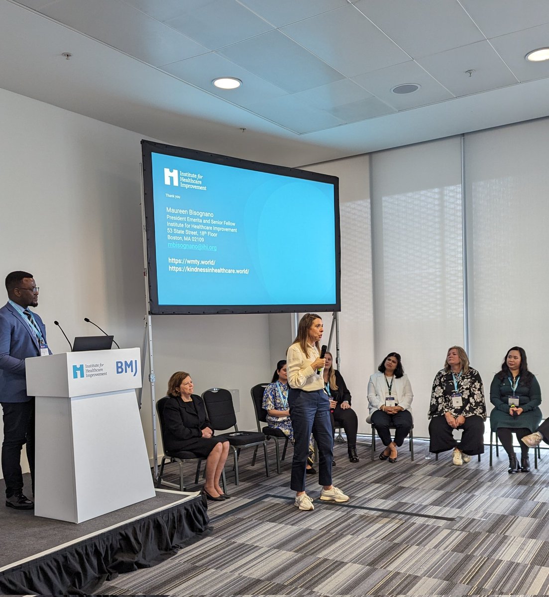 #NursingNowChallenge Programme Director @ProfessorAisha takes to the stage to share both her #nursing journey & that of the #NursingNowChallenge, highlighting the importance of collaboration @QualityForum @BurdettTrust #Leadership #Nursing