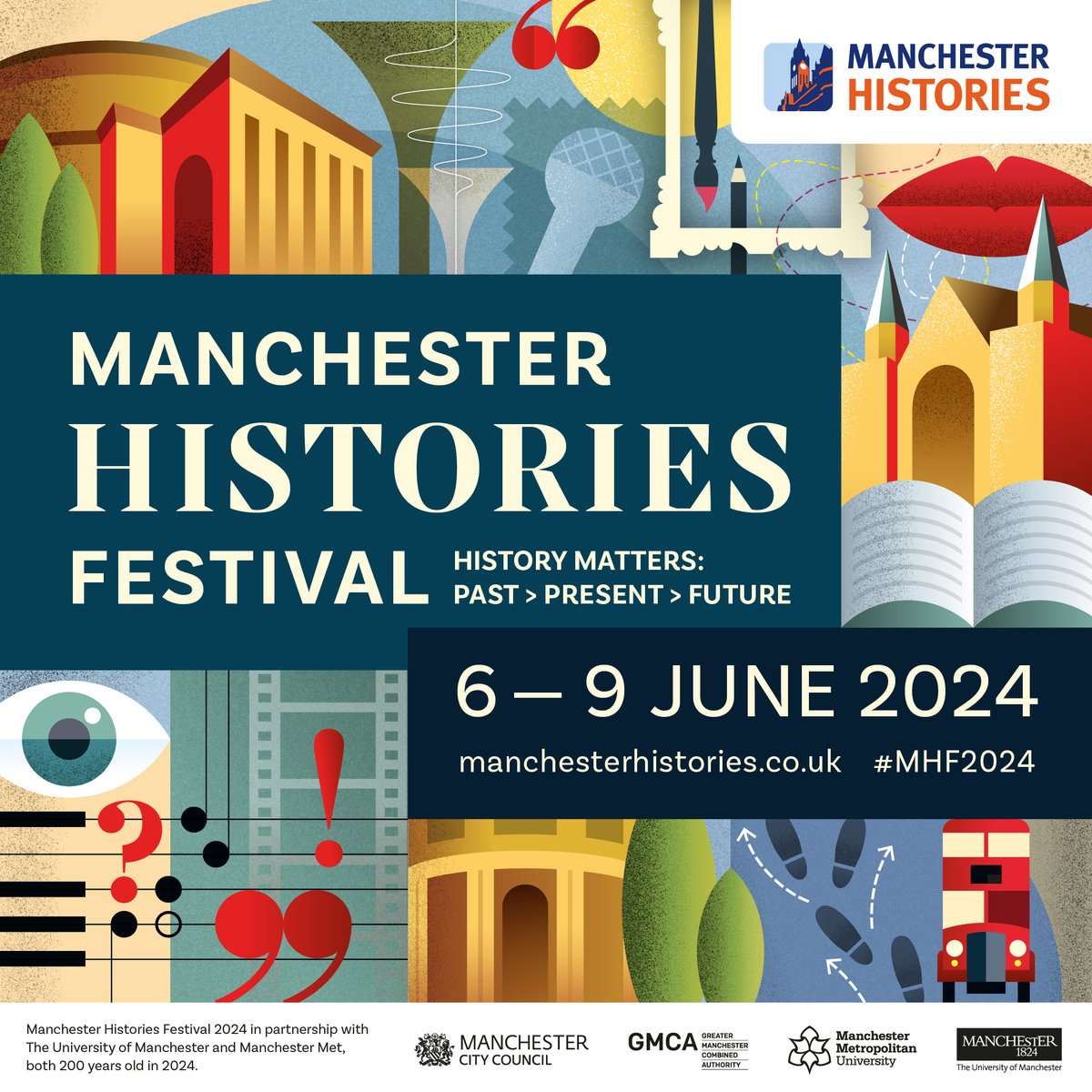 📣Announcing @mcrhistfest and #UoM200 Launch Party on 6 June 2024 @theWhitworth World premieres by composers @tomcoult @AtefehEinali & #RenaldoRemai performed live by 5 musicians from @bbcphilharmonic & audiovisual collaboration by @carocsound & @ElisaArtesero All welcome!