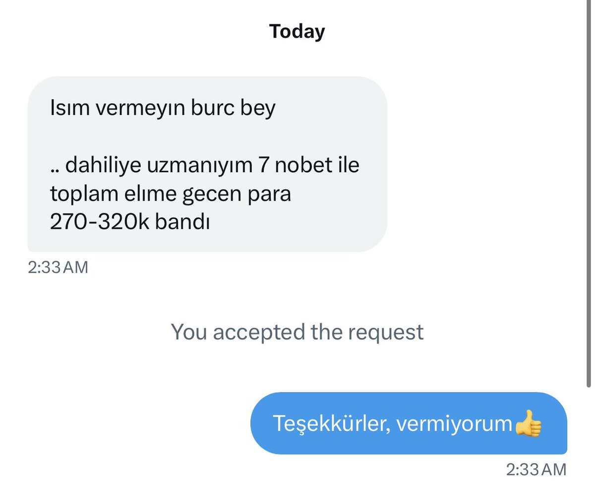 Rakam mı çok biz mi fakiriz! Bir dahiliye dokturu tarafından yazıldığı iddia edilen mesaj sosyal medyada tartışma yarattı! Türkiye'de ayda 7 nöbet tutarak 270-320 bin (10 bin $) TL arası para kazanıldığı iddia edildi.