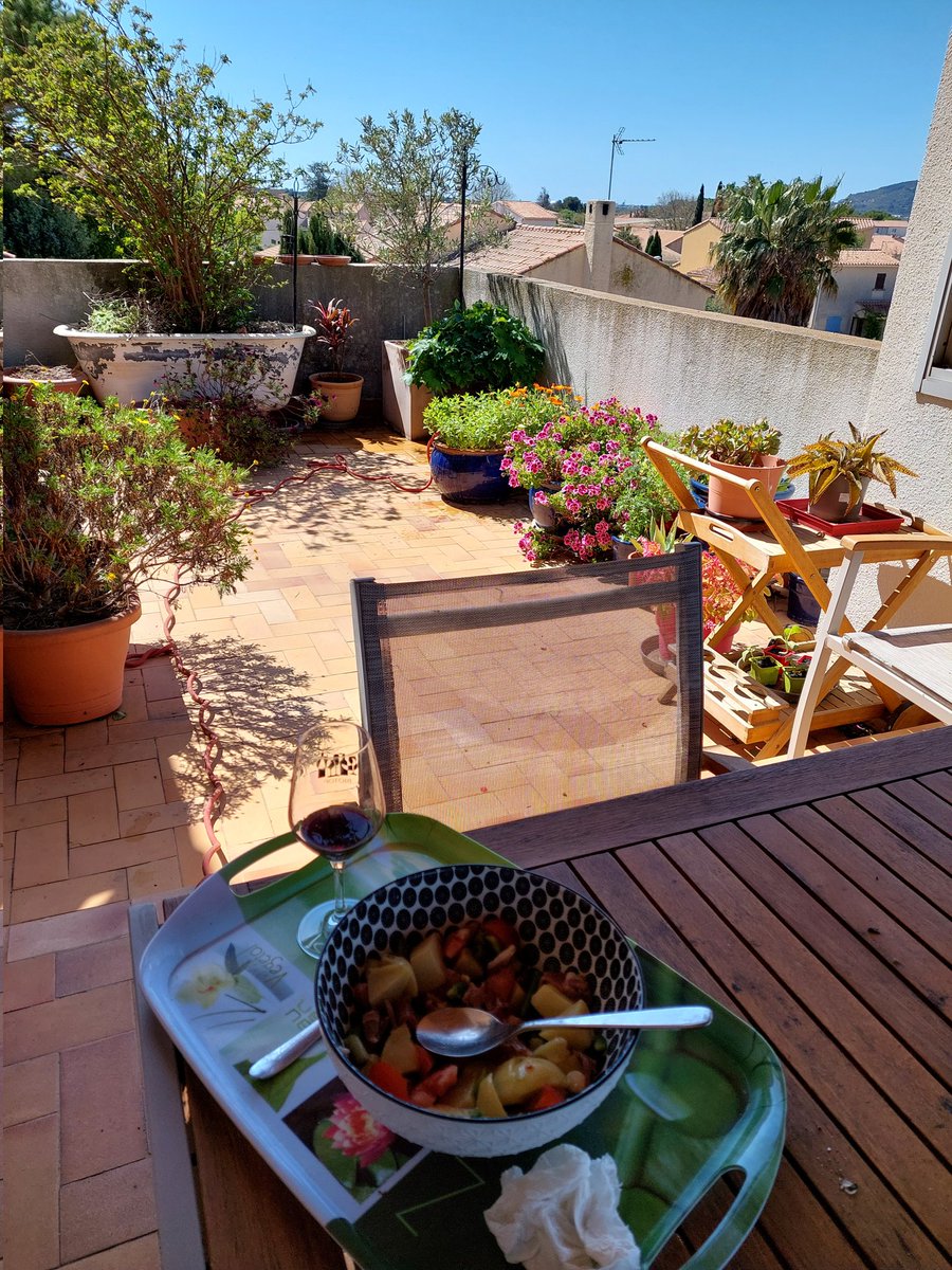 Lunch on my terrace. South of France #Languedoc