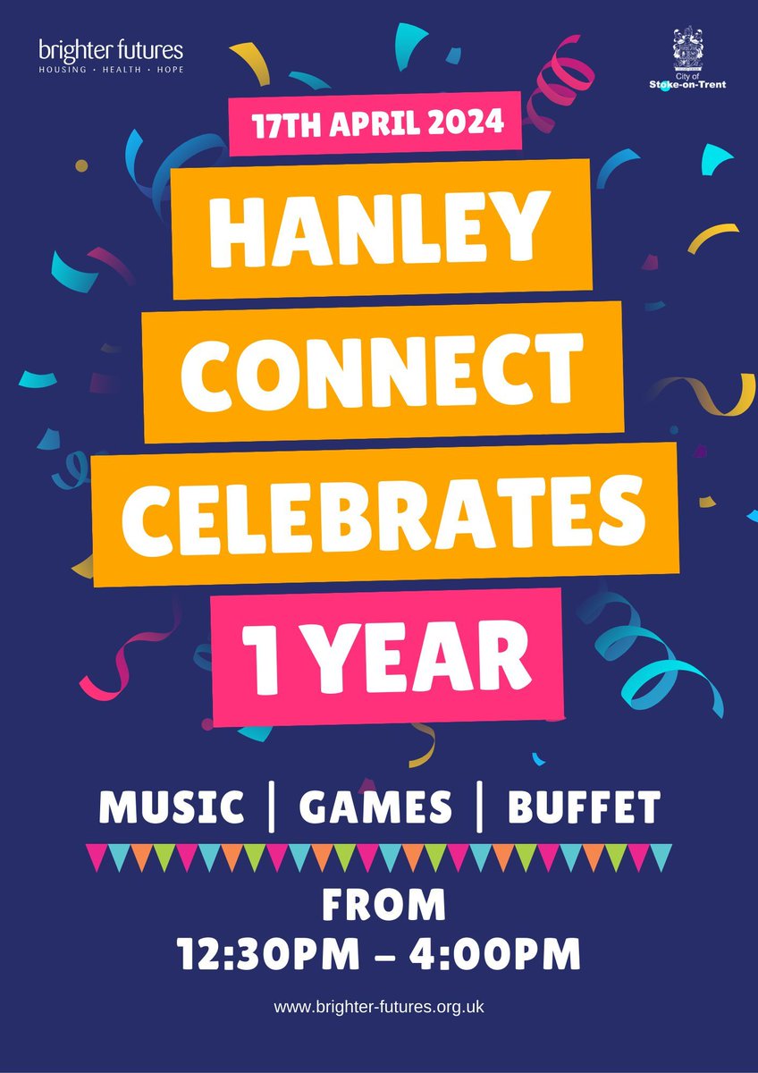 Hanley Connect, our multi-purpose homeless hub, officially celebrates its first birthday on Wednesday 17th April!🎂1️⃣ The hub has supported hundreds of customers experiencing homelessness...so of course we had to team up with @sotcitycouncil to host a celebration party!🥳🎉