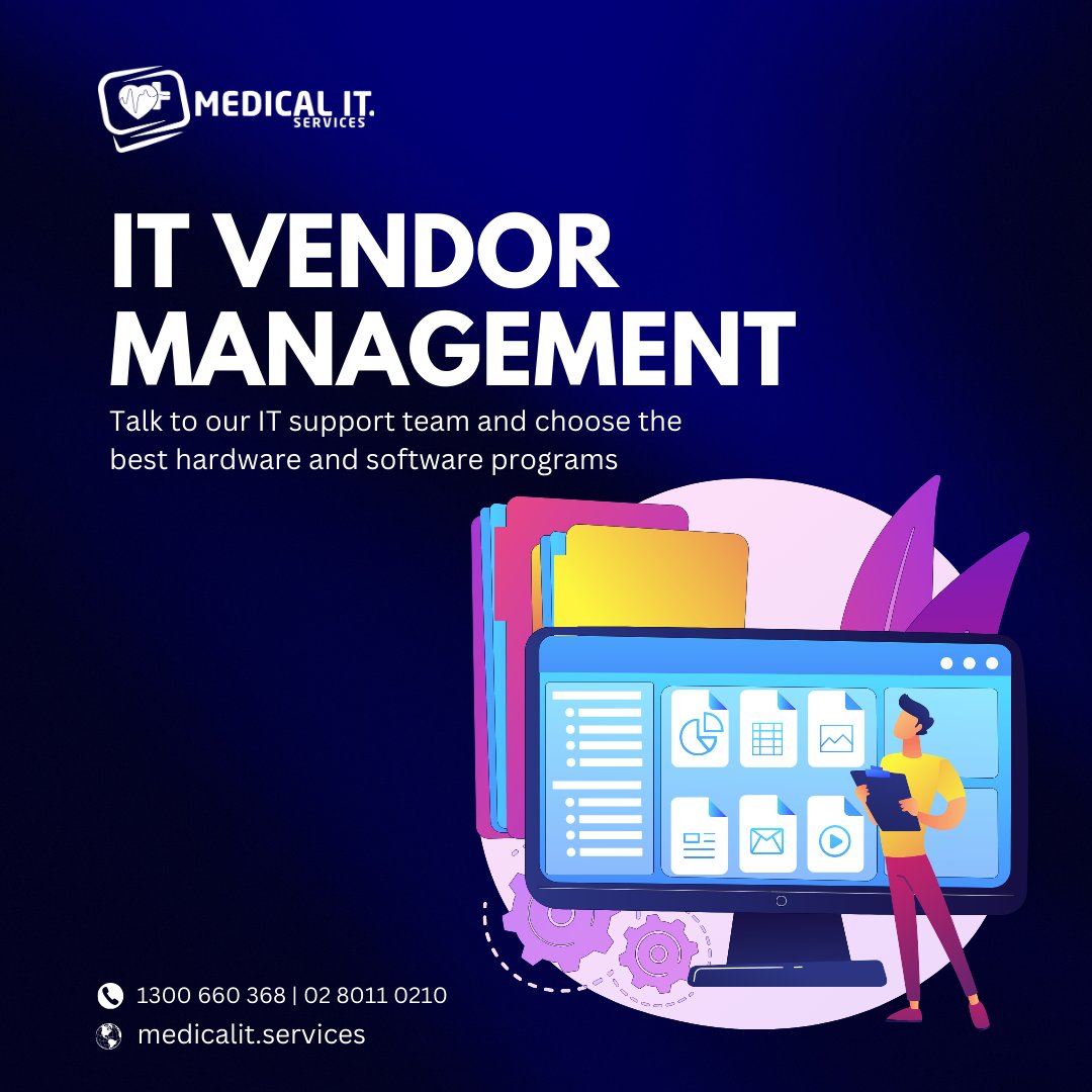 Talk to our IT support team and choose the best hardware and software programs.
Website: medicalit.services/it-vendor-supp…
#healthtech #digitalhealth #HealthcareIT #EHR #telemedicine #healthcareanalytics #interoperability #cybersecurity #Telehealth #aiinhealthcare #HealthInformatics