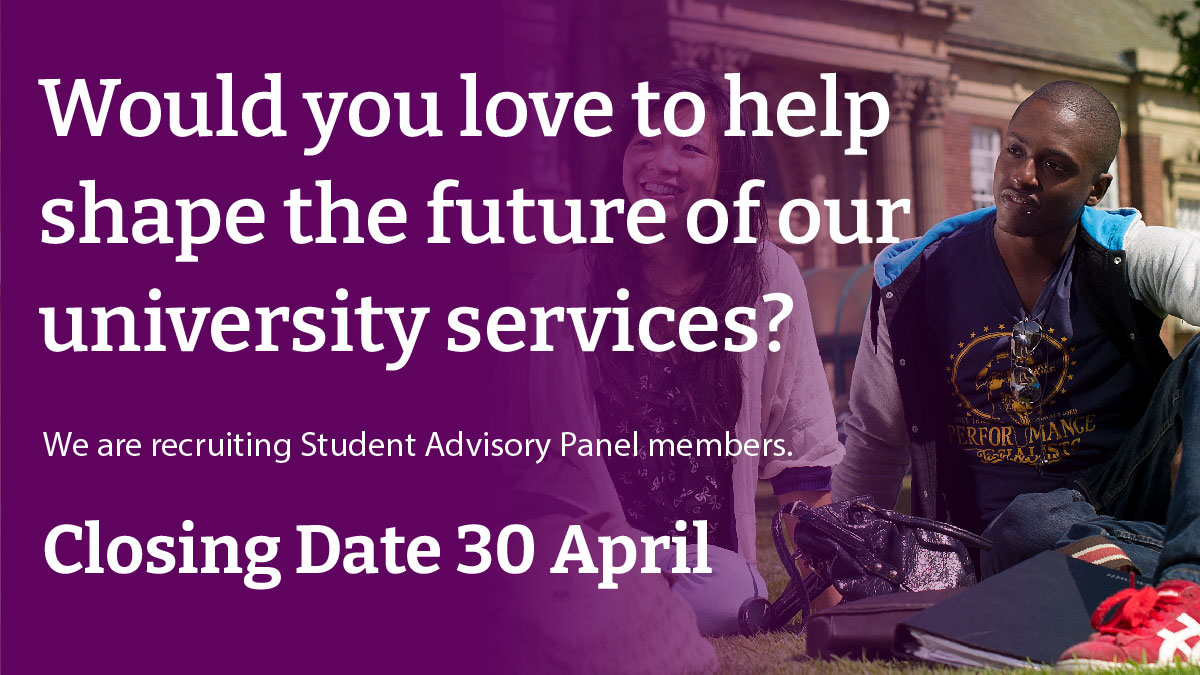Would you love to help shape the future of our university services? We’re recruiting new Student Advisory Panel members, who'll have the chance to share their lived experience in relation to a range of university topics. Find out more: orlo.uk/rzLU5 #WeAreEHU