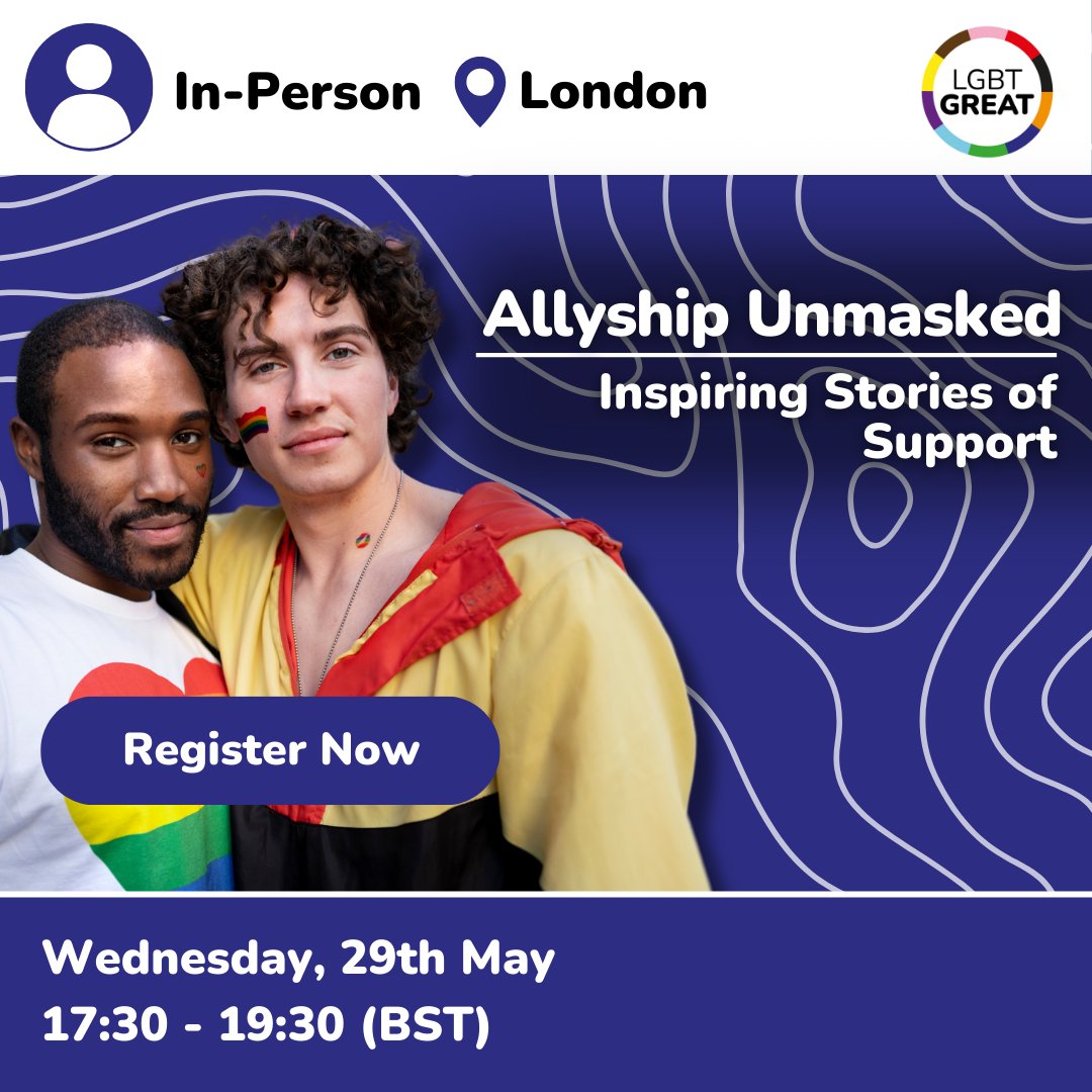 Join LGBT Great and Legal & General on 29th of May to kick off for an incredible event to unveil the transformative impact of Allyship.

See you there! You can register for the event below:

➡l8r.it/9WIC

#TogetherWithPride #Pride #Allyship #AllyshipUnmasked
