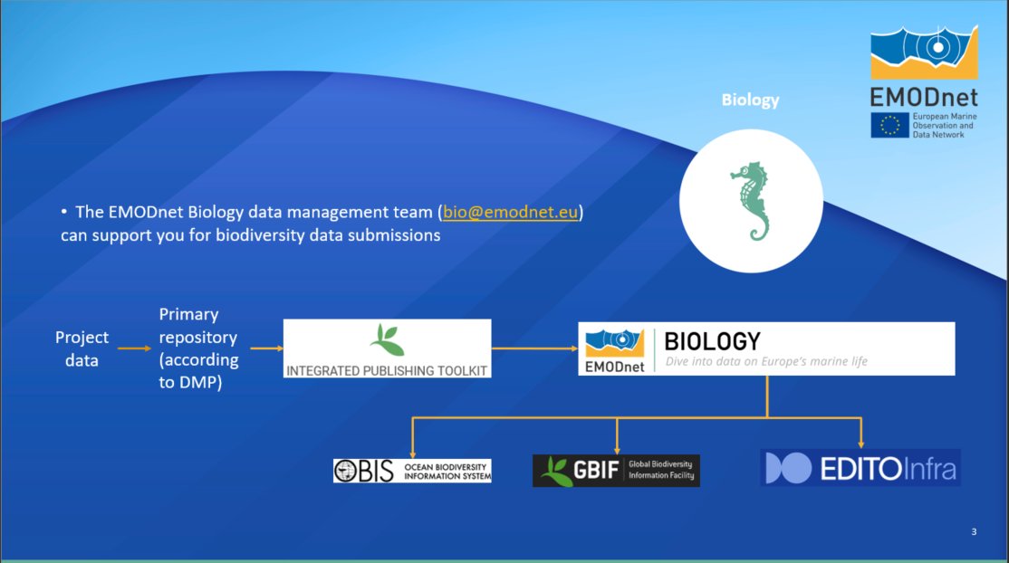 ✅Are you working on an @HorizonEU or Restore our Ocean and Waters project? ✅Does your data need to be made available in @EMODnet #Biology? Please check the latest guidance available via tinyurl.com/3f2sb5eh and video via tinyurl.com/2axy3cwc @VLIZnews @EU_MARE