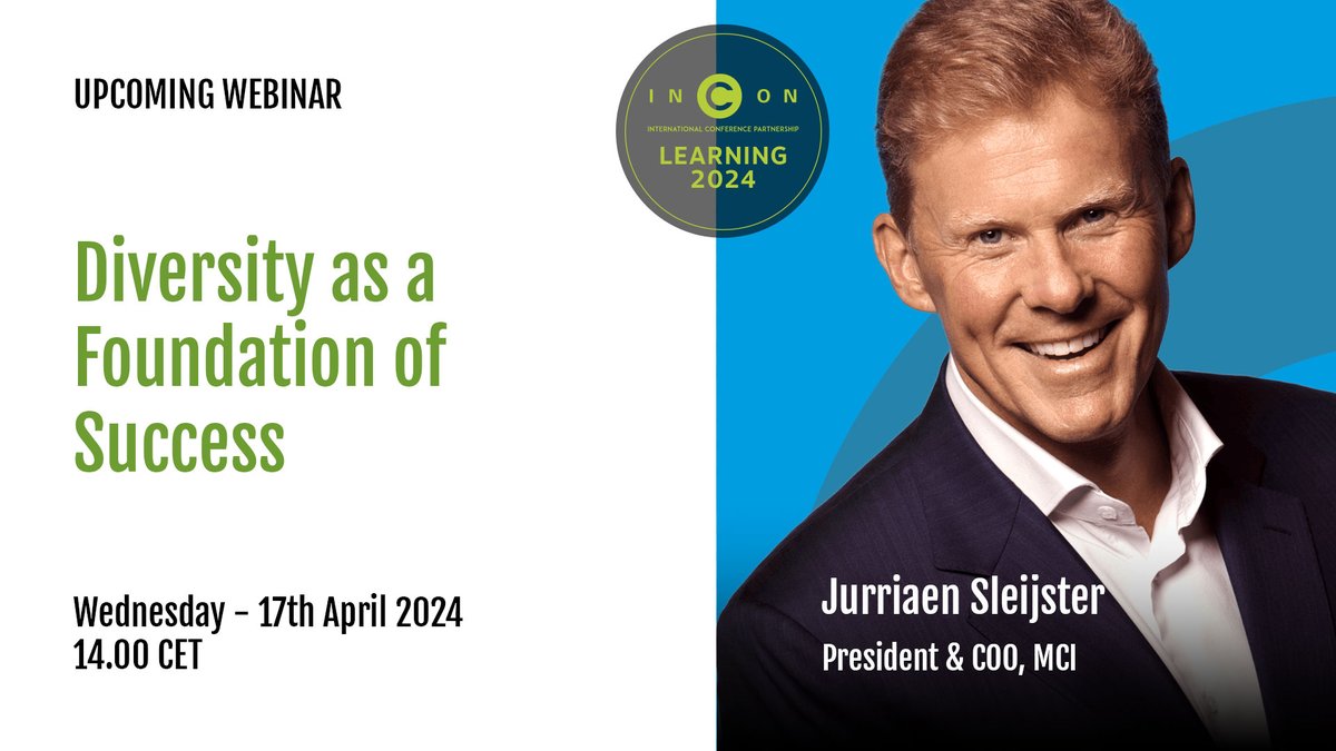INCON Group (@incongroup) on Twitter photo Join us for the upcoming INCON Webinar: "Diversity as a Foundation of Success" with Jurriaen Sleijster, President & COO of <a href="/WeAreMCI/">MCI</a> !
π
 Date: Wednesday - 17th April 2024 π Time: 14.00 CET
ππ Register below ππ
us02web.zoom.us/meeting/regist⦠Join us for the upcoming INCON Webinar: "Diversity as a Foundation of Success" with Jurriaen Sleijster, President & COO of <a href="/WeAreMCI/">MCI</a> !
π
 Date: Wednesday - 17th April 2024 π Time: 14.00 CET
ππ Register below ππ
us02web.zoom.us/meeting/registβ¦
