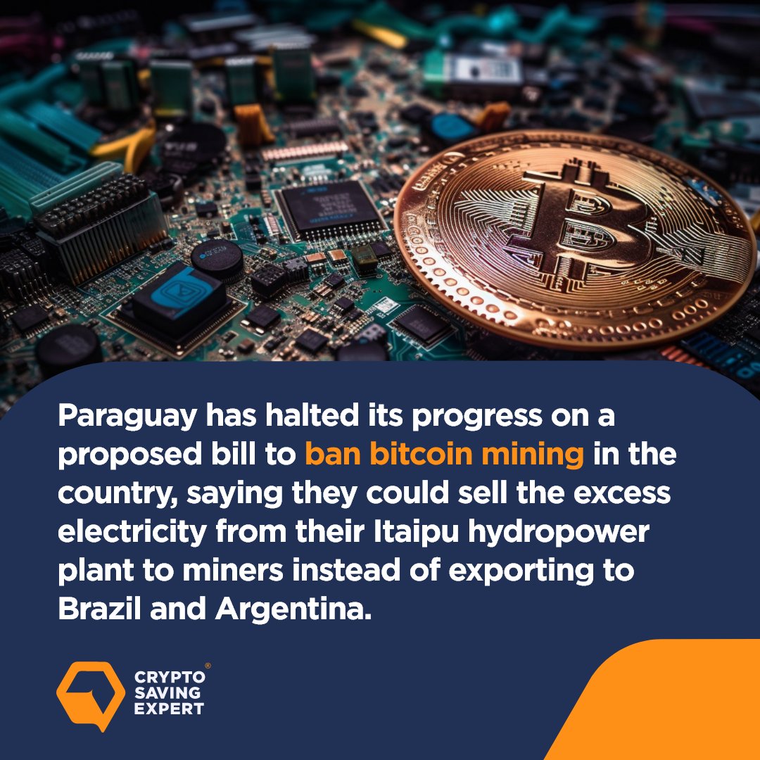 Paraguay reconsiders bitcoin mining ban and favours selling excess  electricity to them instead