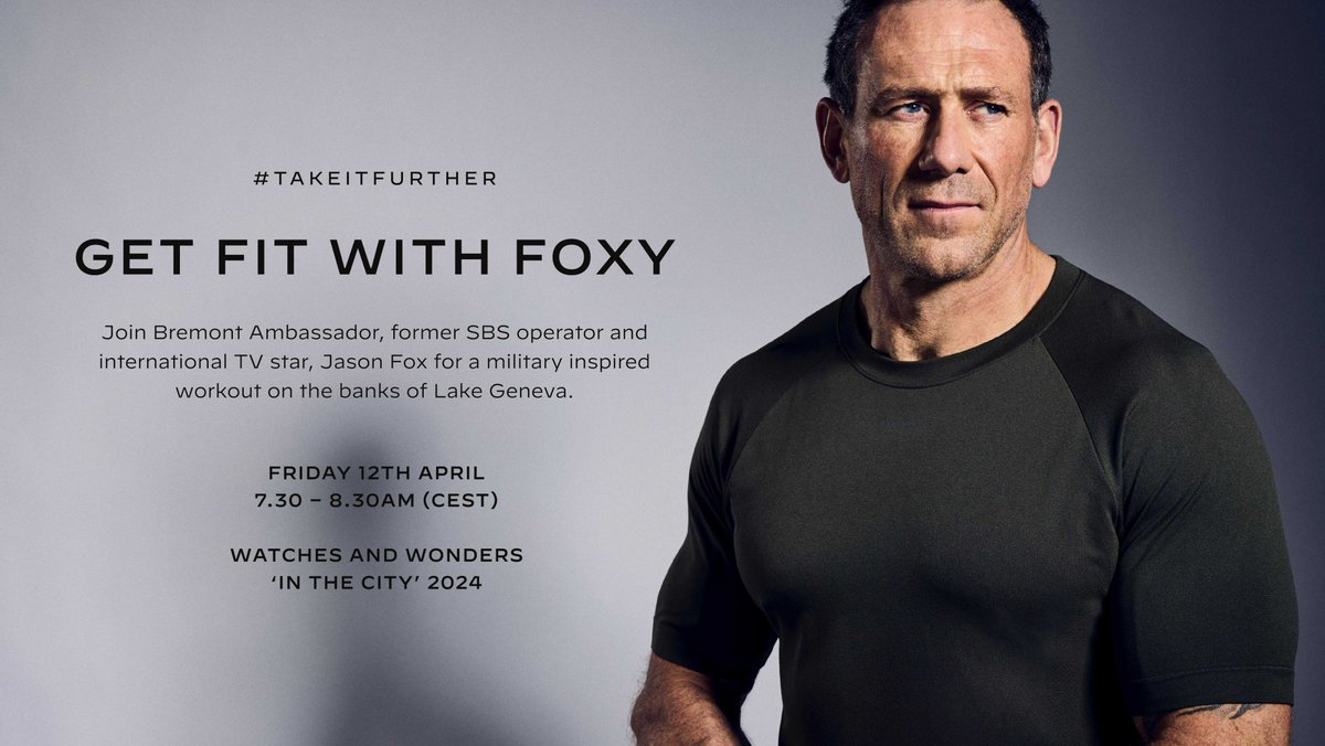 Calling all Watches and Wonders attendees, come and join Bremont and ambassador @Jason_carl_fox TOMORROW in Geneva for a military inspired workout! RSVP: bremont.com/pages/get-fit-… #WatchesandWonders2024 #JasonFox #SASWDW