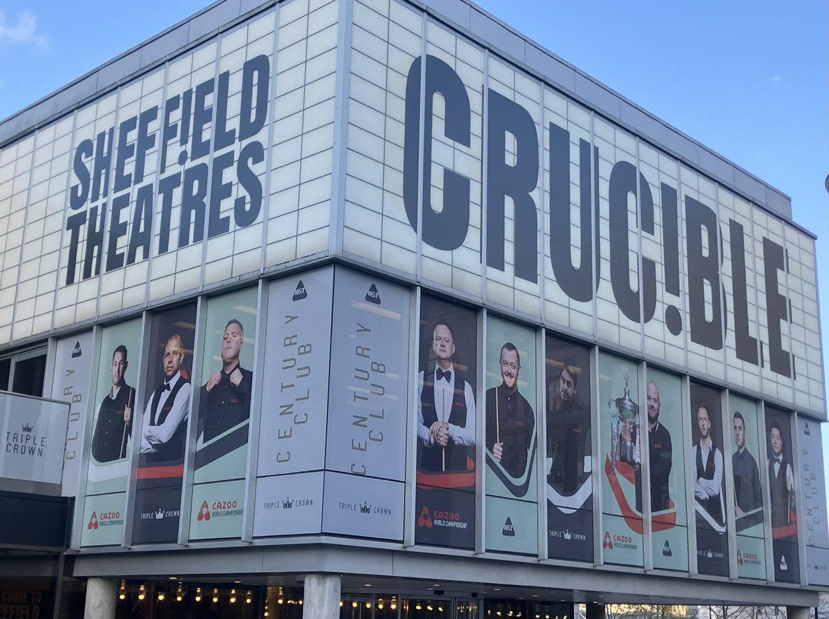 It’s nearly time. The World Snooker Championship returns to Sheffield on April 20th. Great to see preparations underway at the @crucibletheatre ready to welcome fans and the best players in the world back to Sheffield.