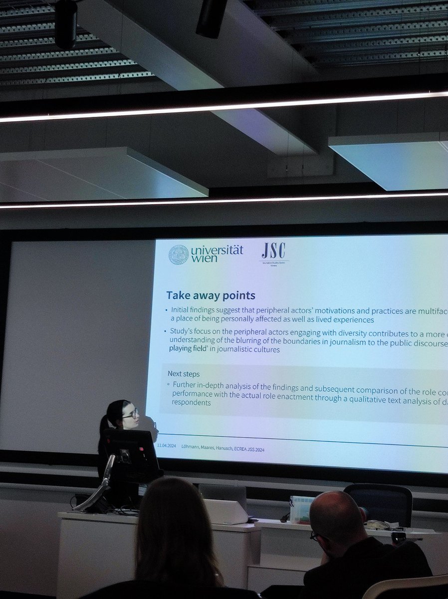 clarajm (@clarajuarezmiro) on Twitter photo Next up at the <a href="/ECREA_eu/">ecrea_eu</a> Journalism Studies conference <a href="/kimloehmann/">Kim Löhmann</a> presents important work with <a href="/PhoebeMaares/">Phoebe Maares</a> and <a href="/fhanusch/">Folker Hanusch</a> on diversity understandings and contributions by peripheral journalistic actors 👇 Next up at the <a href="/ECREA_eu/">ecrea_eu</a> Journalism Studies conference <a href="/kimloehmann/">Kim Löhmann</a> presents important work with <a href="/PhoebeMaares/">Phoebe Maares</a> and <a href="/fhanusch/">Folker Hanusch</a> on diversity understandings and contributions by peripheral journalistic actors 👇