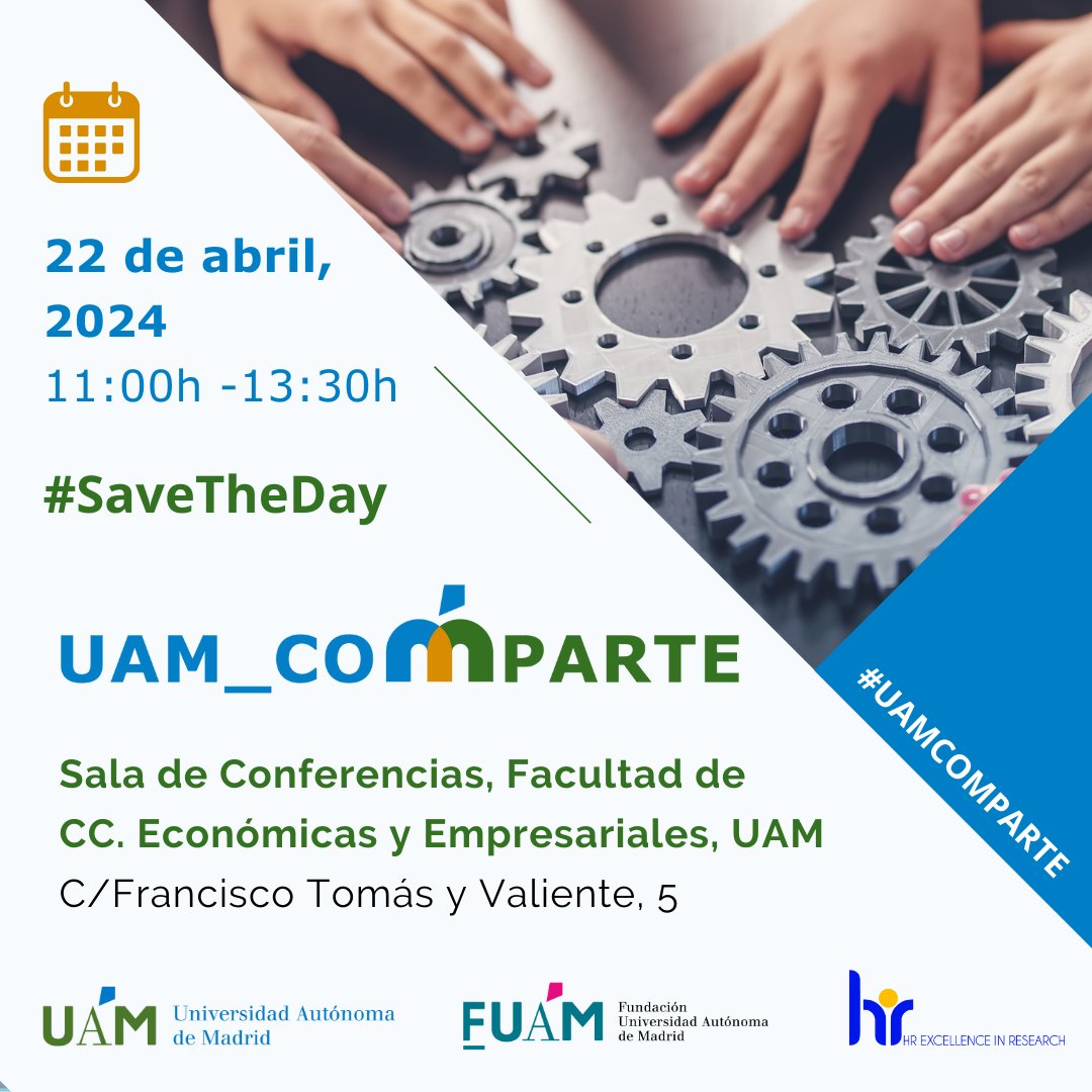 ¿Quieres compartir experiencias en #innovación y #transferencia en la @UAM_Madrid? ¡No te pierdas la jornada #uamcomparte! Conmemorando el #diadelacreatividadeinnovacion, celebramos este encuentro con diferentes grupos de investigación de la #UAM 👉bit.ly/UAM_COMPARTE