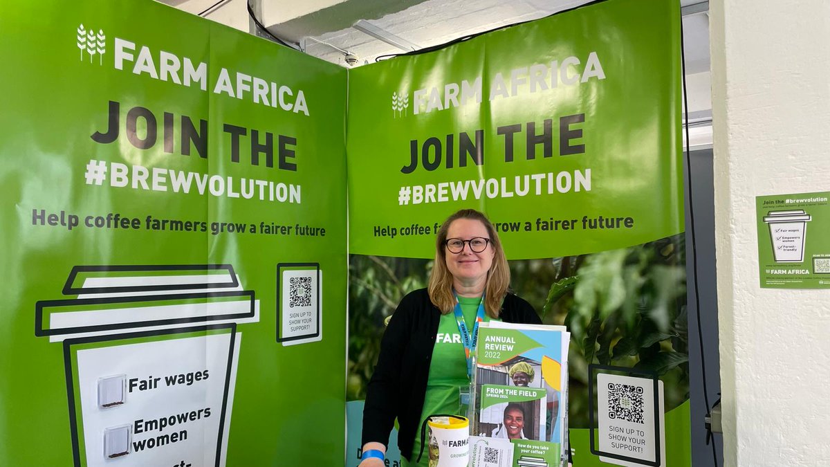 At the #LondonCoffeeFestival? Visit the Farm Africa stand to find out more about how you can join the #brewvolution and support coffee farmers in eastern Africa to grow a fairer future. farmafrica.org/brewvolution