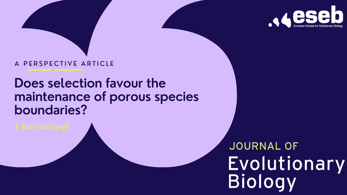 There is lots of evidence for porous species boundaries, and transfer of beneficial genes between #species. But does selection favour porous rather than closed species boundaries? This article by @TimBarraclough9 @OxfordBiology investigates 👉ow.ly/OKJ050RcYlH