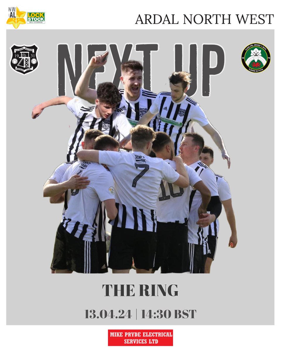 🚨🚨🚨 UPDATE! 🚨🚨🚨

This weekends game has been moved back to 𝑻𝑯𝑬 𝑹𝑰𝑵𝑮! Llay - LL12 0TH 

Apologies to <a href="/RhylCymraeg/">CPD Y Rhyl 1879 🏴󠁧󠁢󠁷󠁬󠁳󠁿</a> for all the confusion regarding this fixture. 

Hopefully see a big crowd watching 1st vs 3rd in the <a href="/ArdalNorthern/">Lock Stock Ardal Northern Leagues</a> 

⚫️⚪️⚫️⚪️