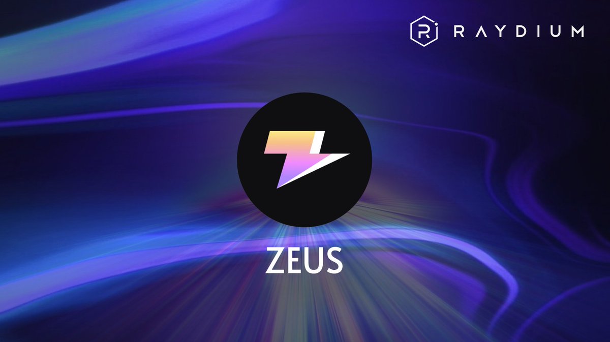 Gm Olympians🌩️ Congrats @ZeusNetworkHQ on the $ZEUS launch & for pioneering a permissionless communication layer integrating Solana & Bitcoin 🤝 To supercharge ZEUS liquidity, 1,500 $RAY /wk will start on 2 CLMM pools today, 12:00 UTC ZEUS/SOL 0.25% tier ZEUS/USDC 0.25% tier