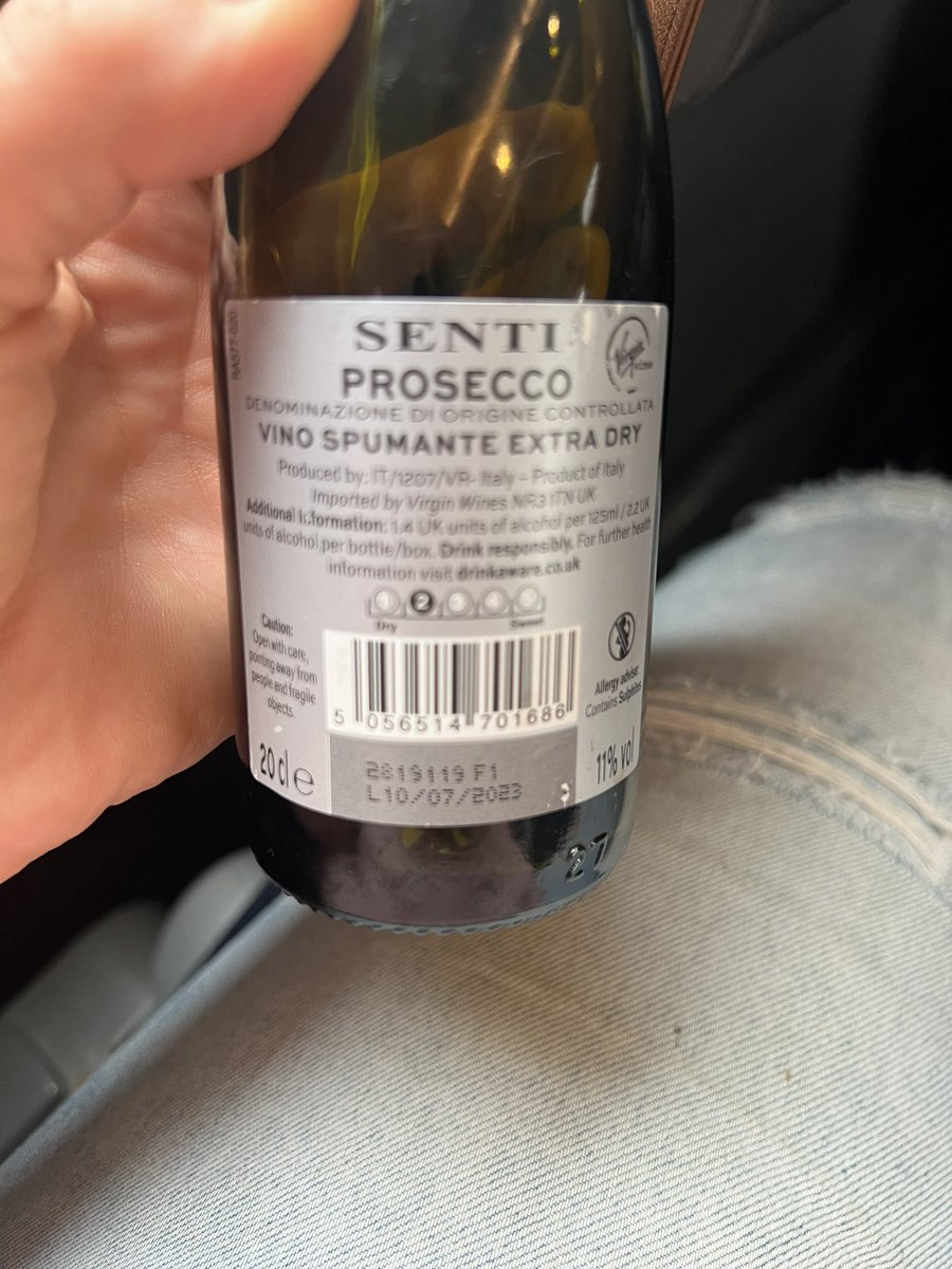 Shocking travelling on  <a href="/AvantiWestCoast/">Avanti West Coast</a> today we are sat drinking Prosecco that cost £6.50 a bottle that’s nearly a year out of date!!! At these train prices that’s shocking!!!! Expired 10/7/23
