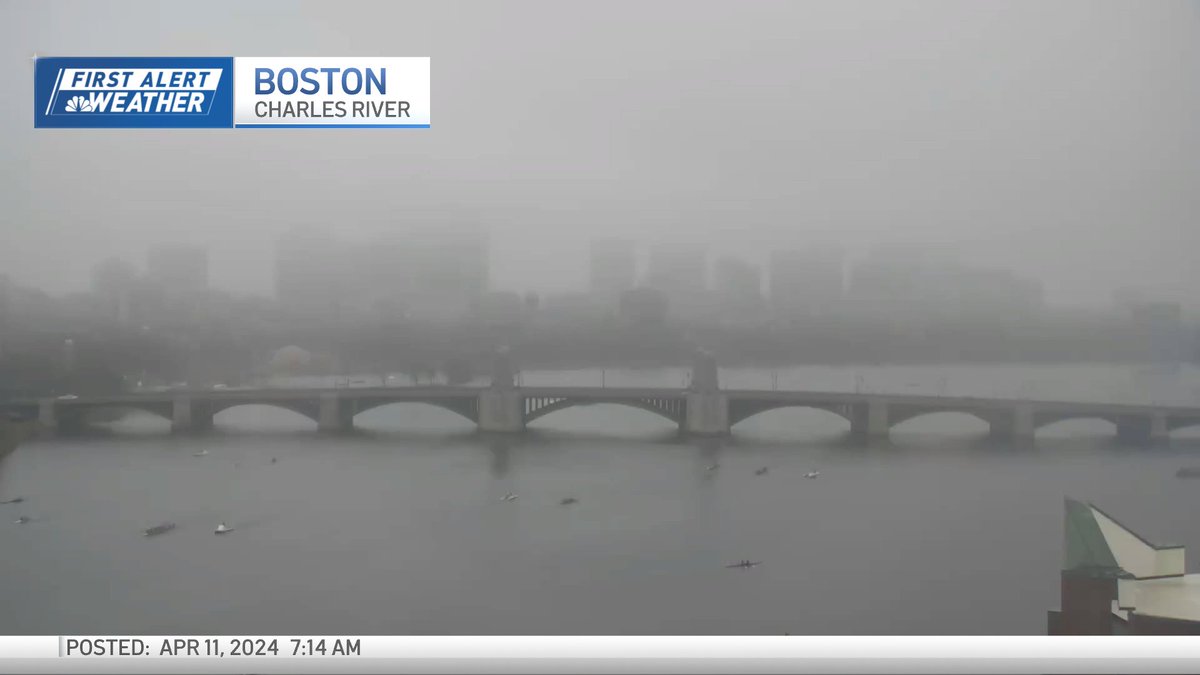 You can't see me! 👋🏾 Foggy start to the morning, will turn wet with rain later today. 🦚nbcboston.com/weather